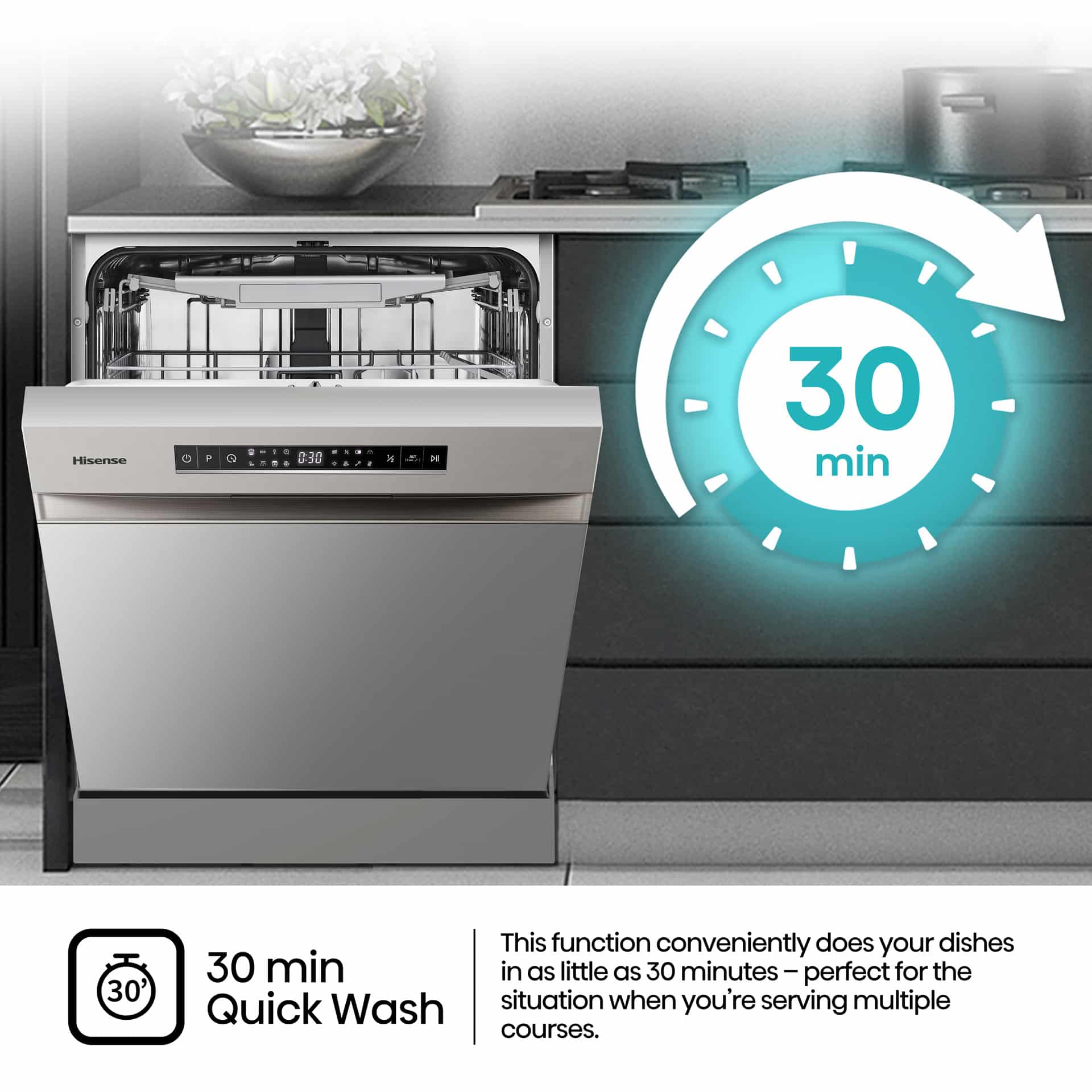 Hisense H15DSL | 15 Place Dishwasher