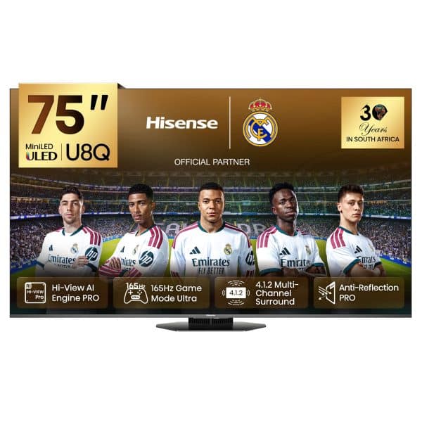 Hisense Real MiniLED 75U8Q | 75″ 165Hz 288HSR TV product photo