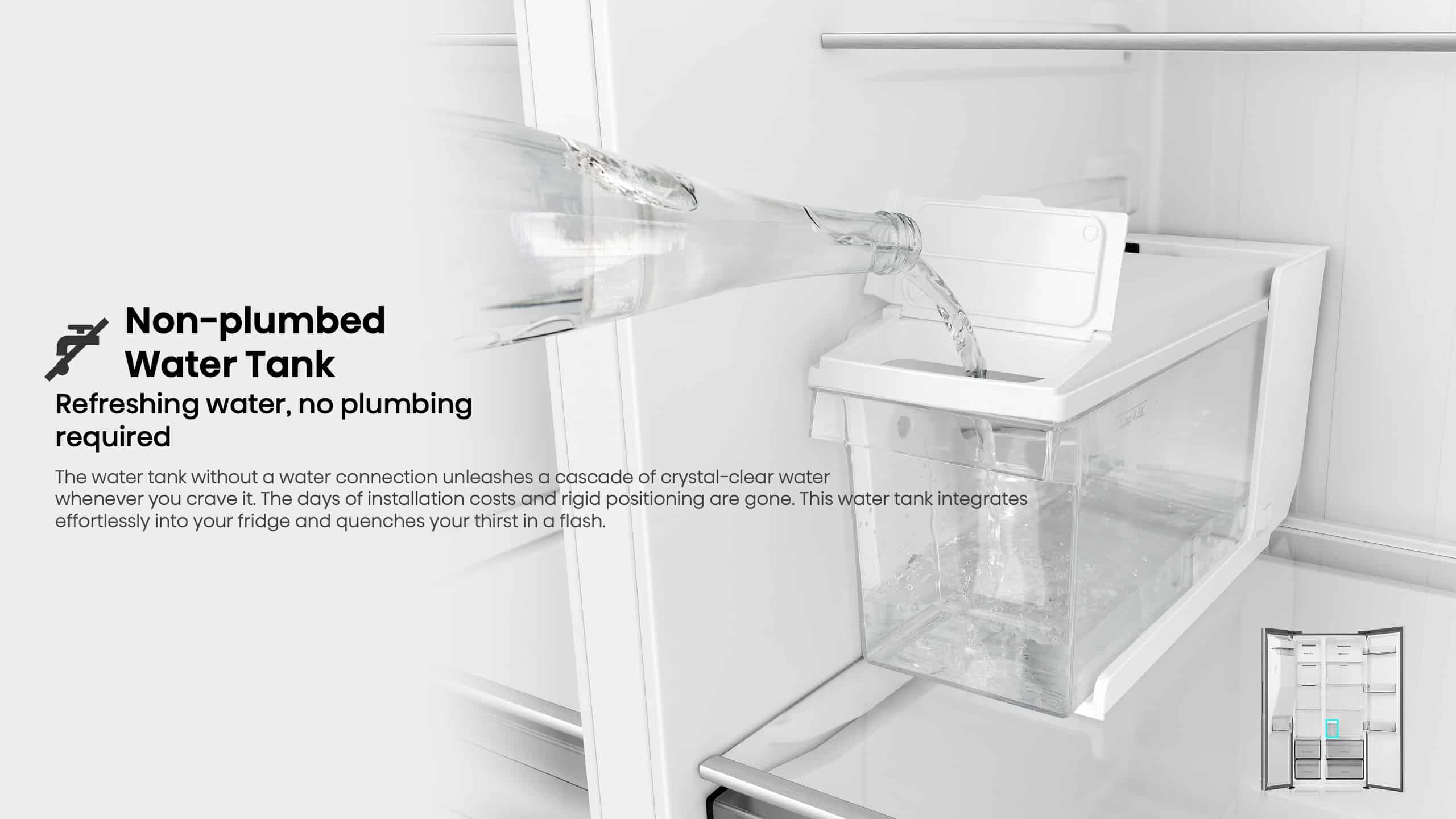 Hisense H695SS-IDL | 506L Silver Side By Side Refrigerator
