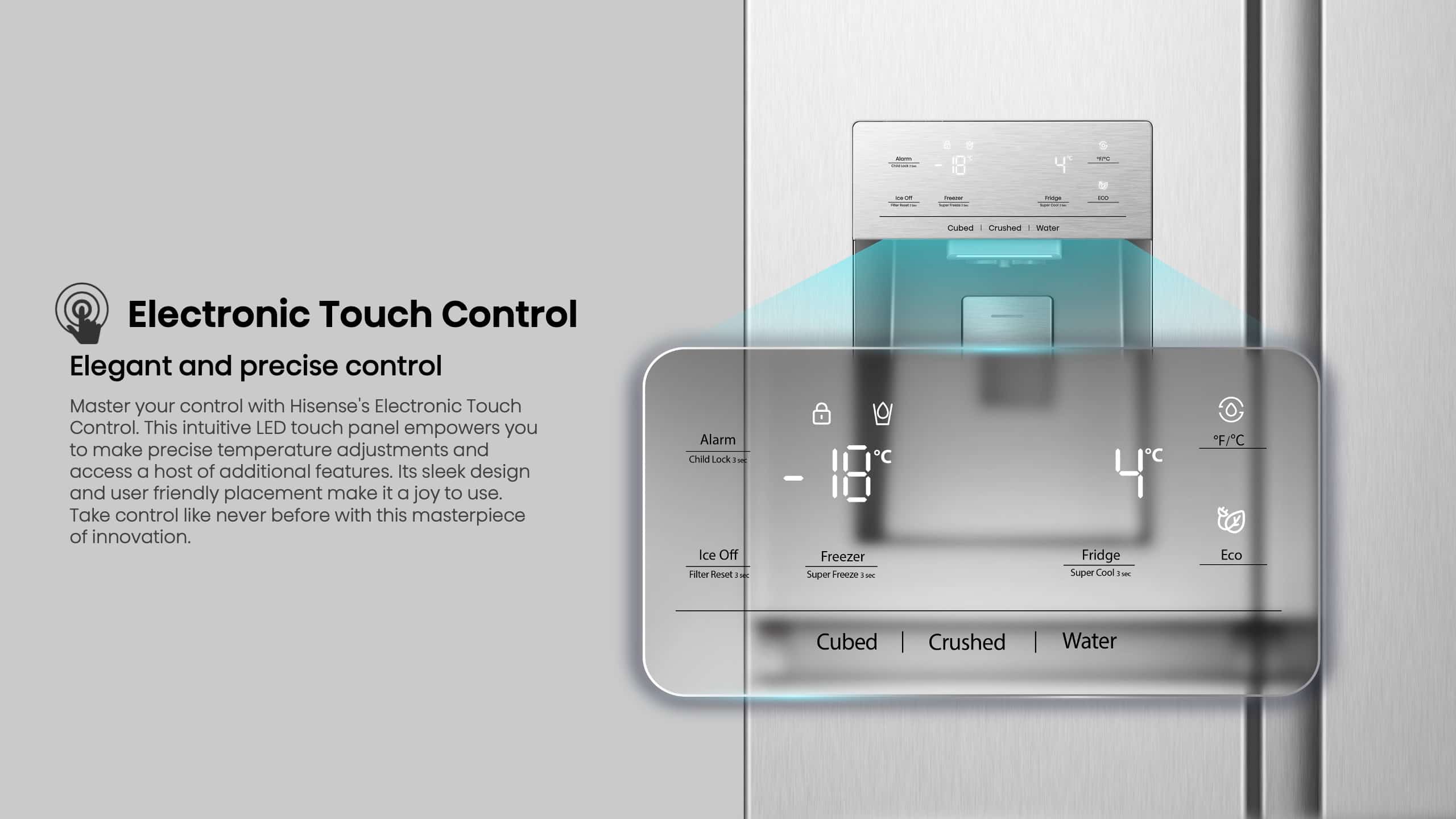 Hisense H695SS-IDL | 506L Silver Side By Side Refrigerator