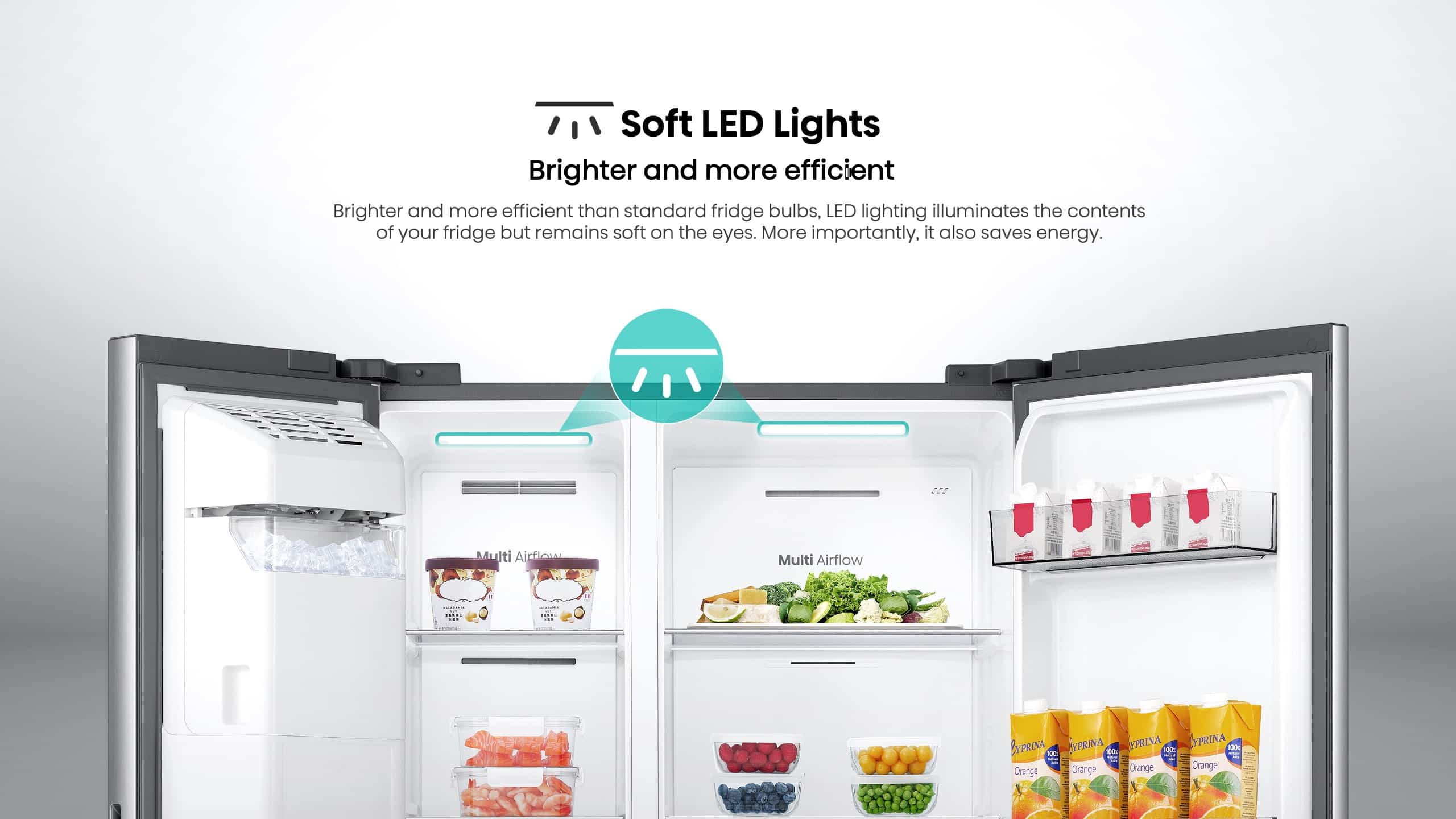 Hisense H695SS-IDL | 506L Silver Side By Side Refrigerator