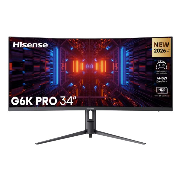 Hisense 34G6K PRO | 34″ 180Hz Curved Gaming Monitor product photo