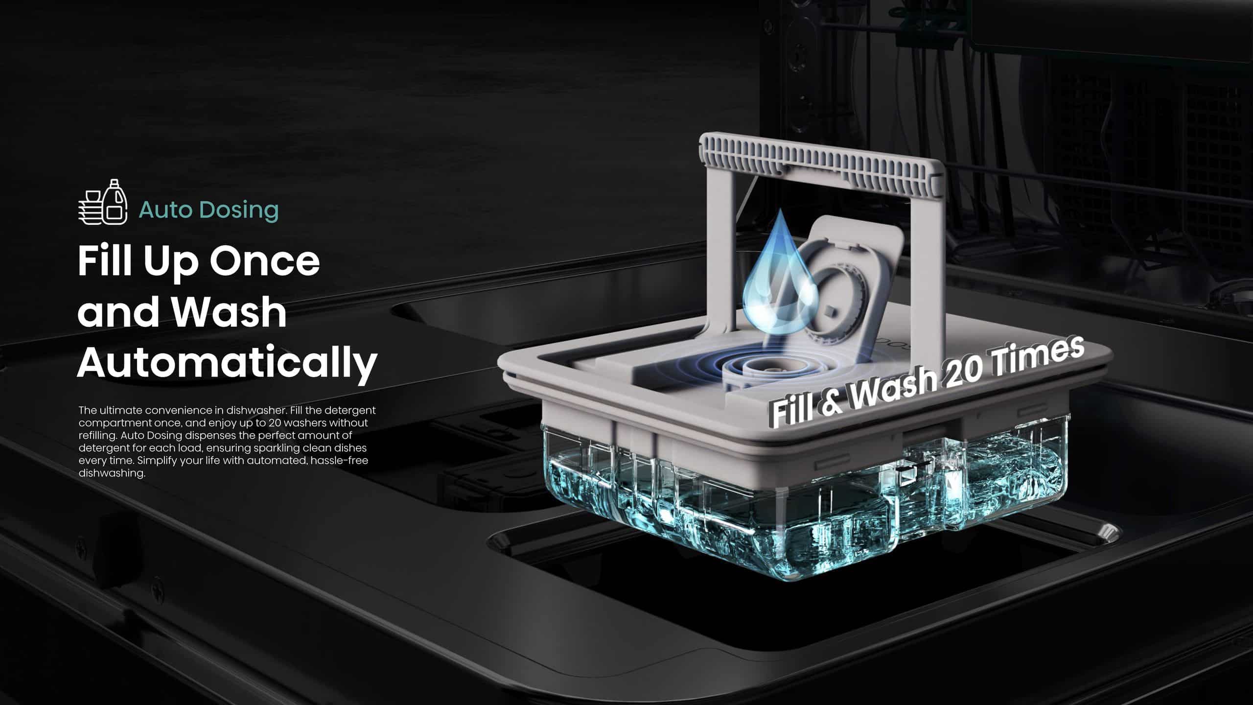 Hisense H15DWTFT | 15 Place Dishwasher feature banner