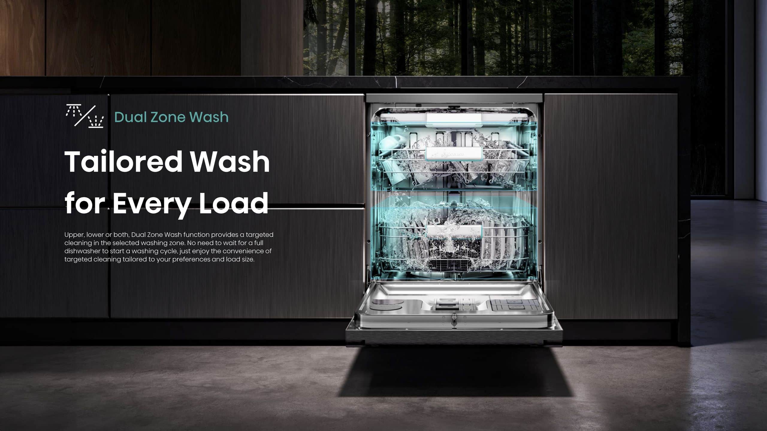 Hisense H15DWTFT | 15 Place Dishwasher feature banner