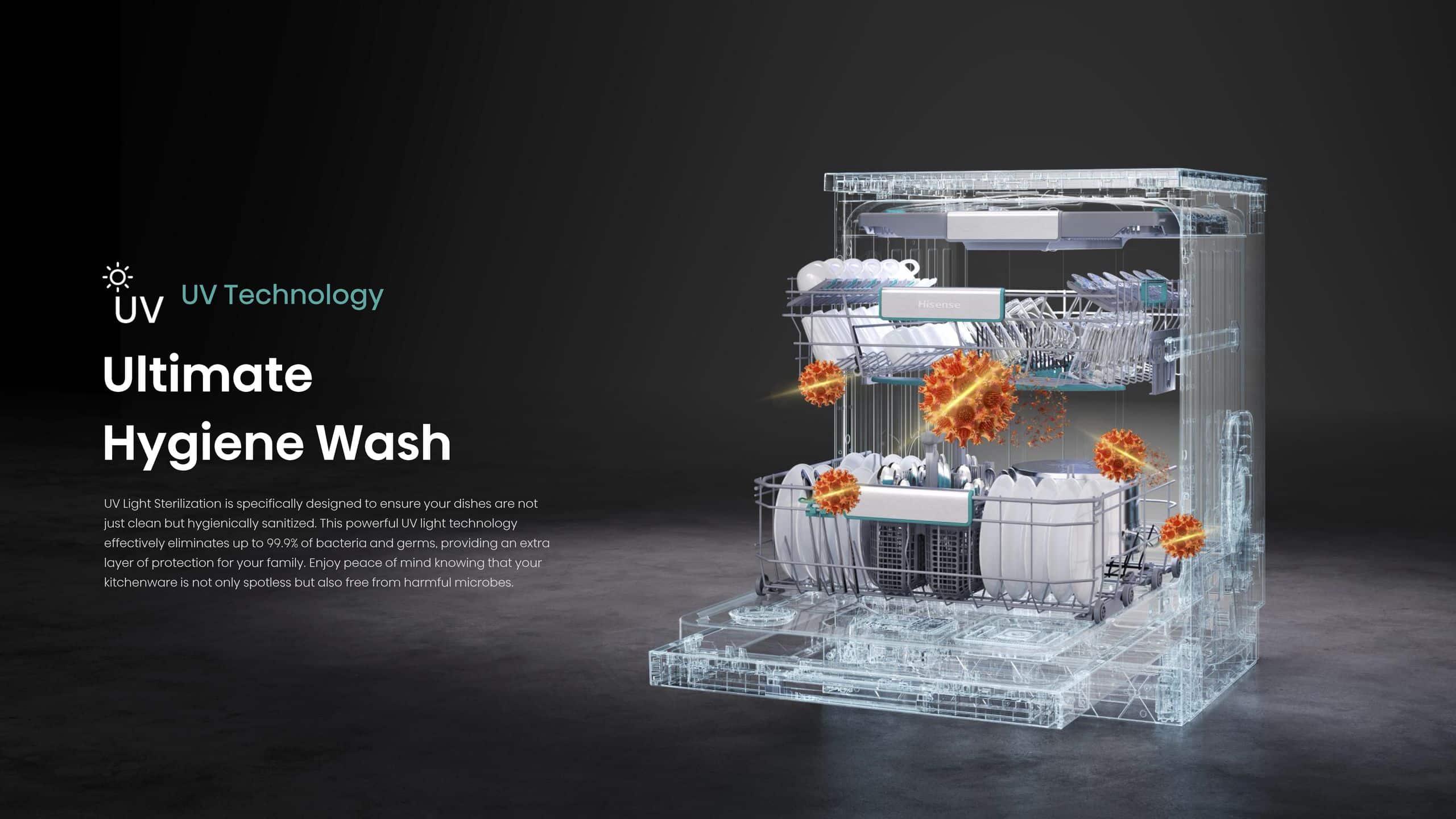 Hisense H15DWTFT | 15 Place Dishwasher feature banner