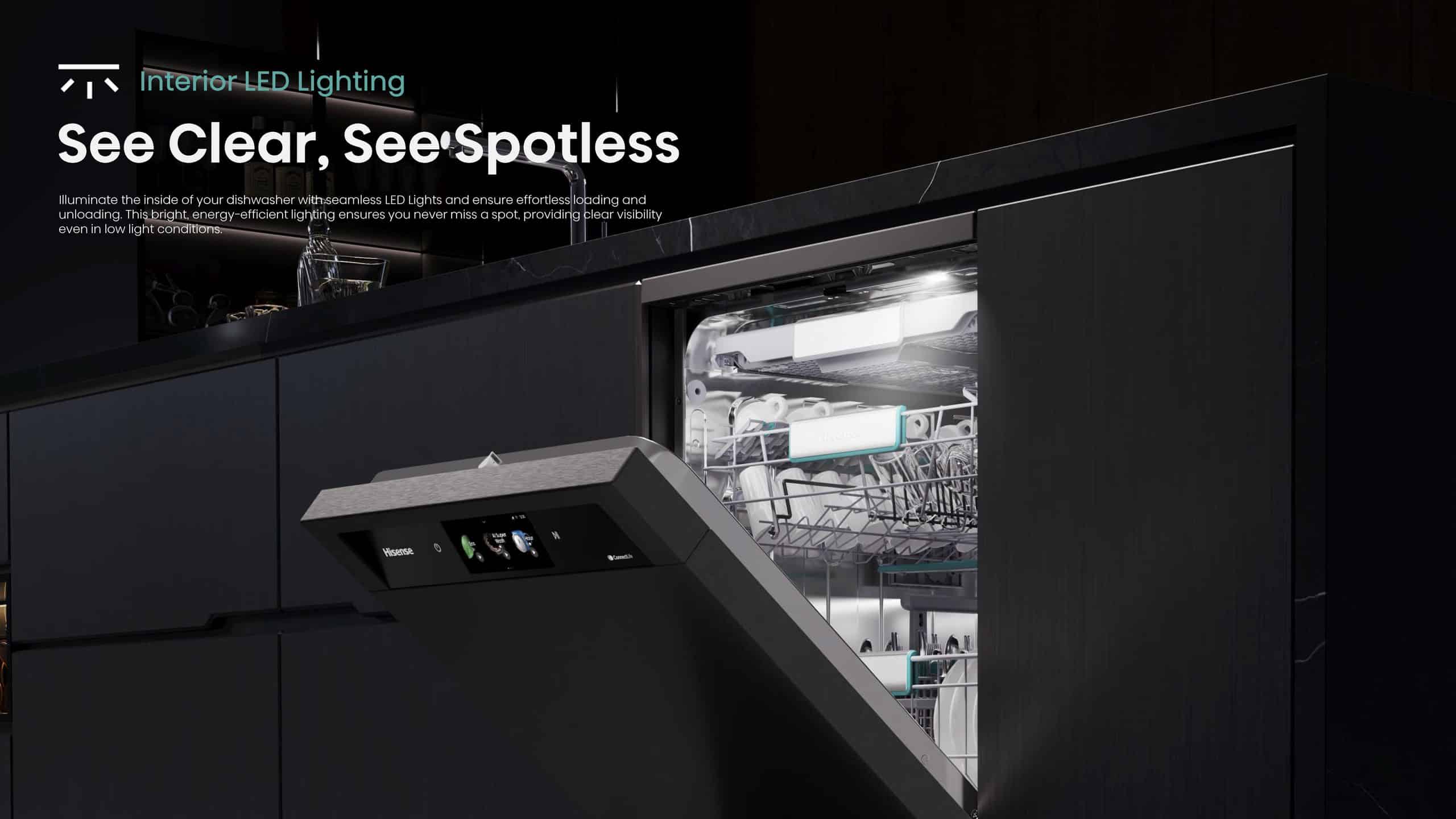 Hisense H15DWTFT | 15 Place Dishwasher feature banner