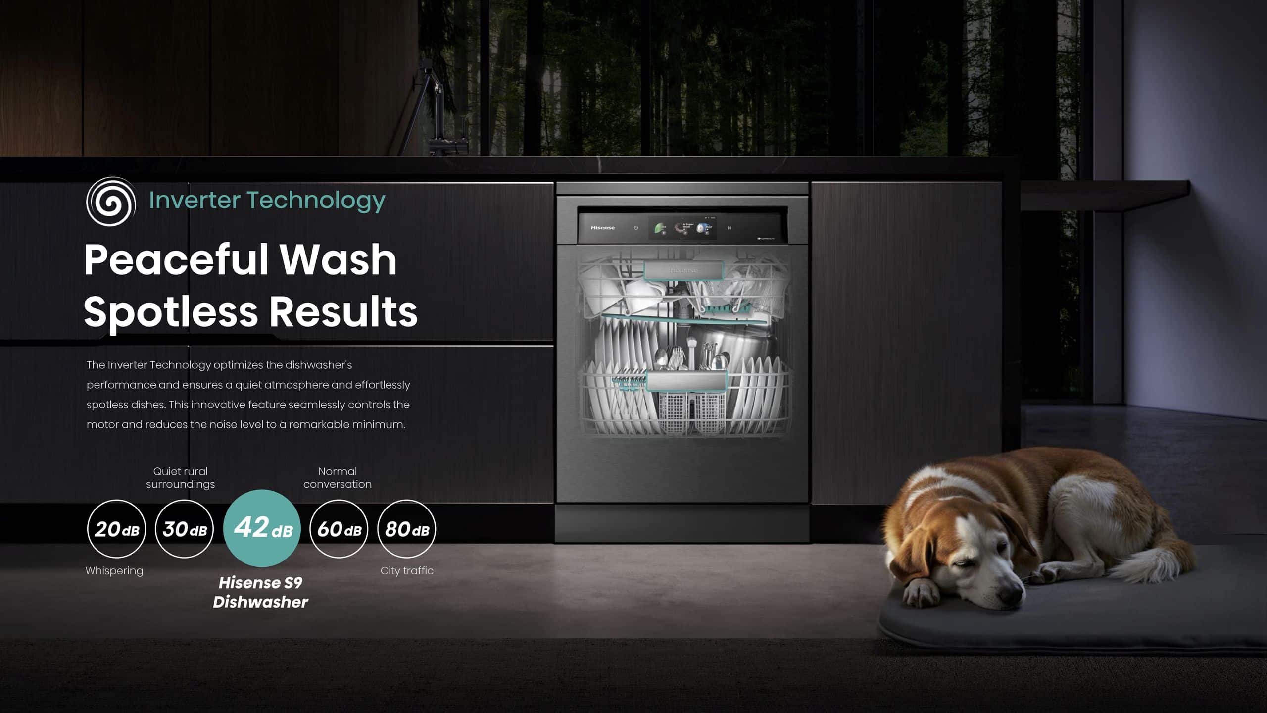 Hisense H15DWTFT | 15 Place Dishwasher feature banner