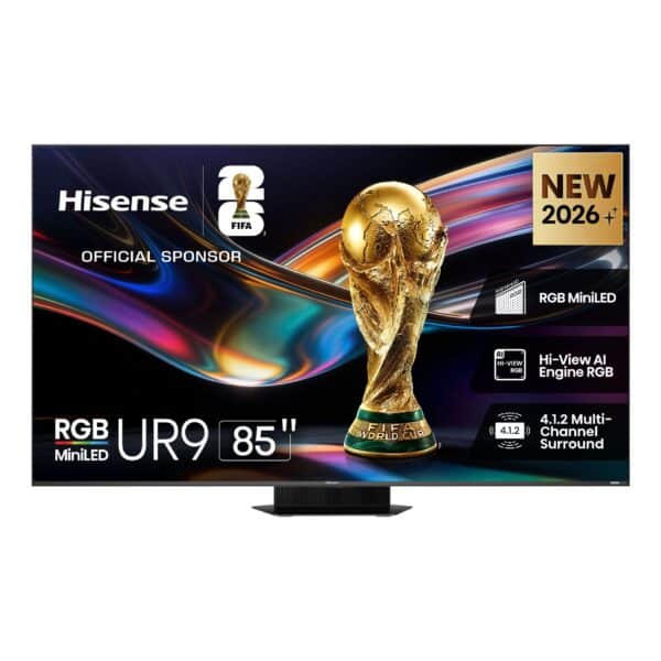 Hisense 85UR9S | 85″ 180Hz Hi-View AI Engine RGB MiniLed TV product photo