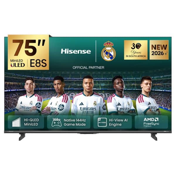 Hisense Real MiniLED 75E8S | 75″ 144Hz 288HSR TV product photo