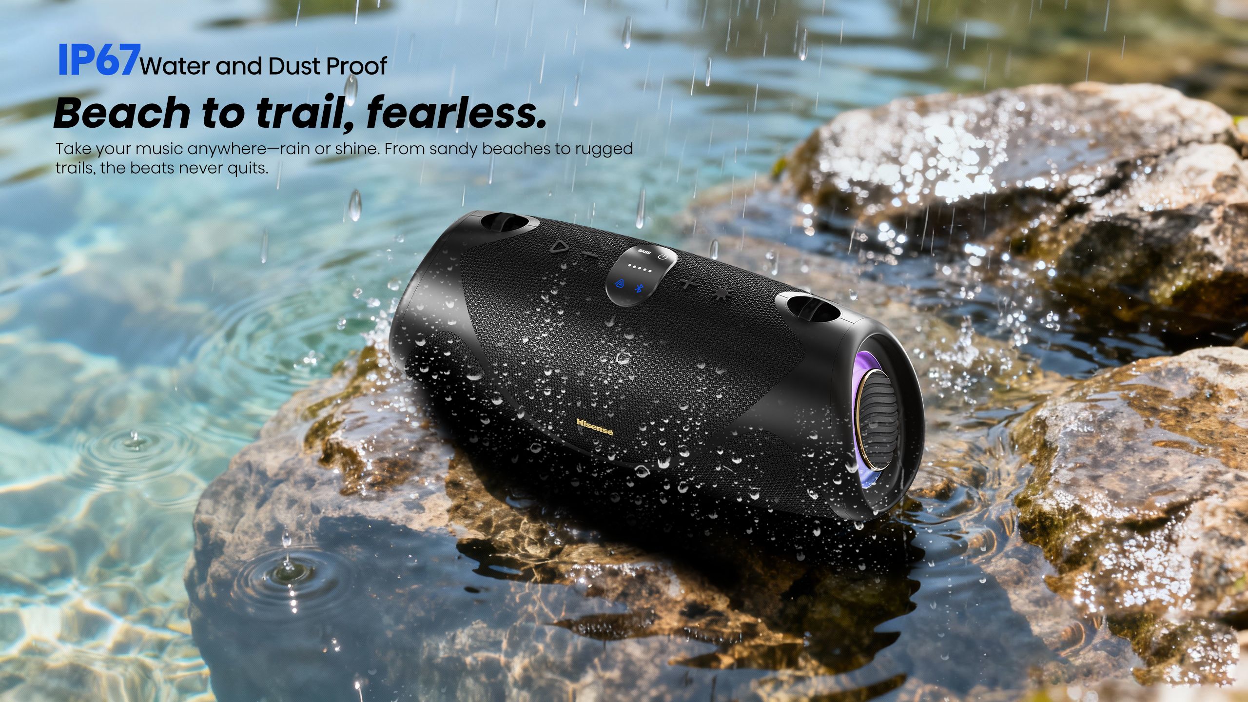 Hisense We Boom | Bass Boost Water Proof Speaker feature banner
