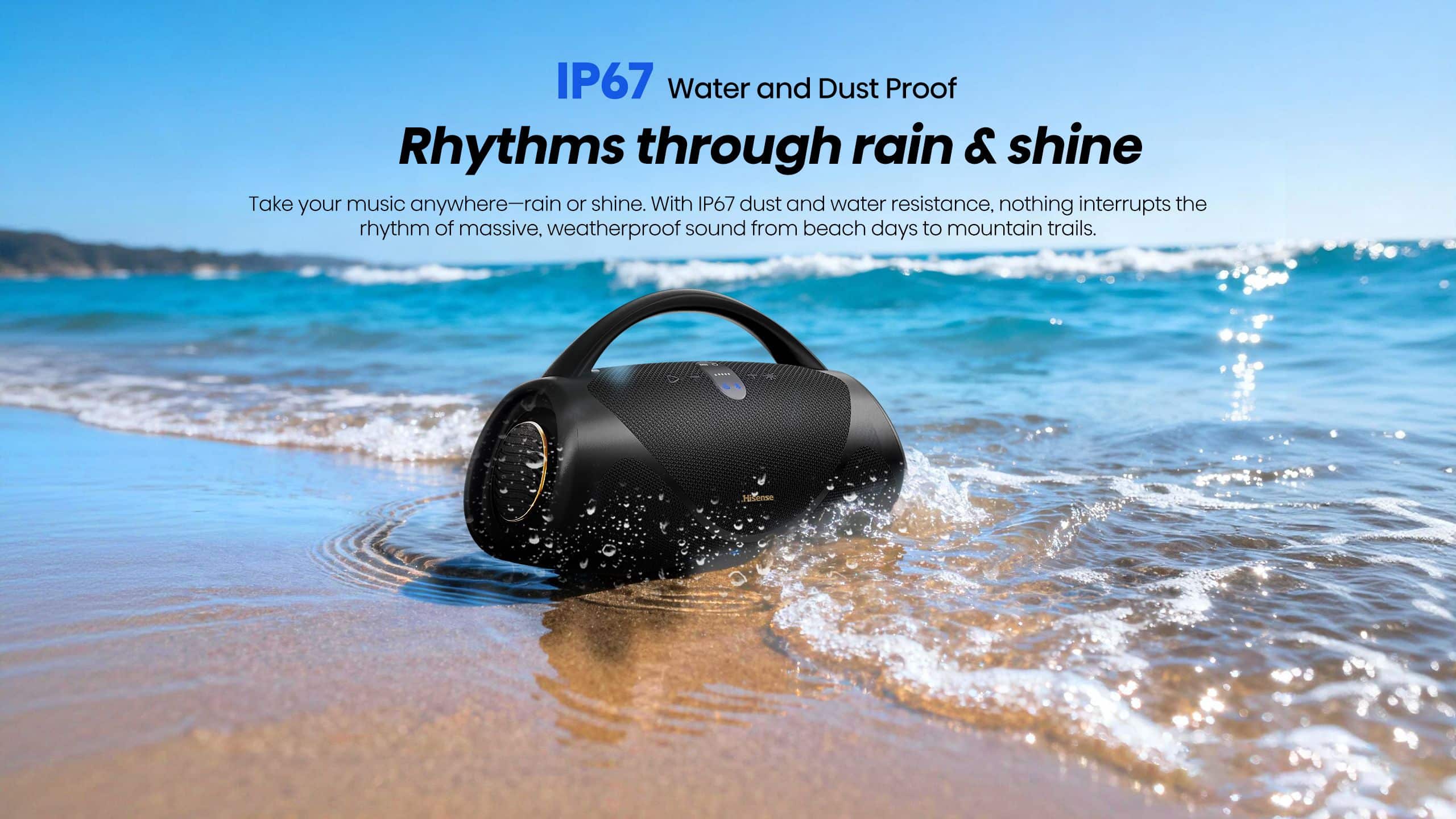 Hisense Voyage Boom | Bass Boost Portable Speaker feature banner