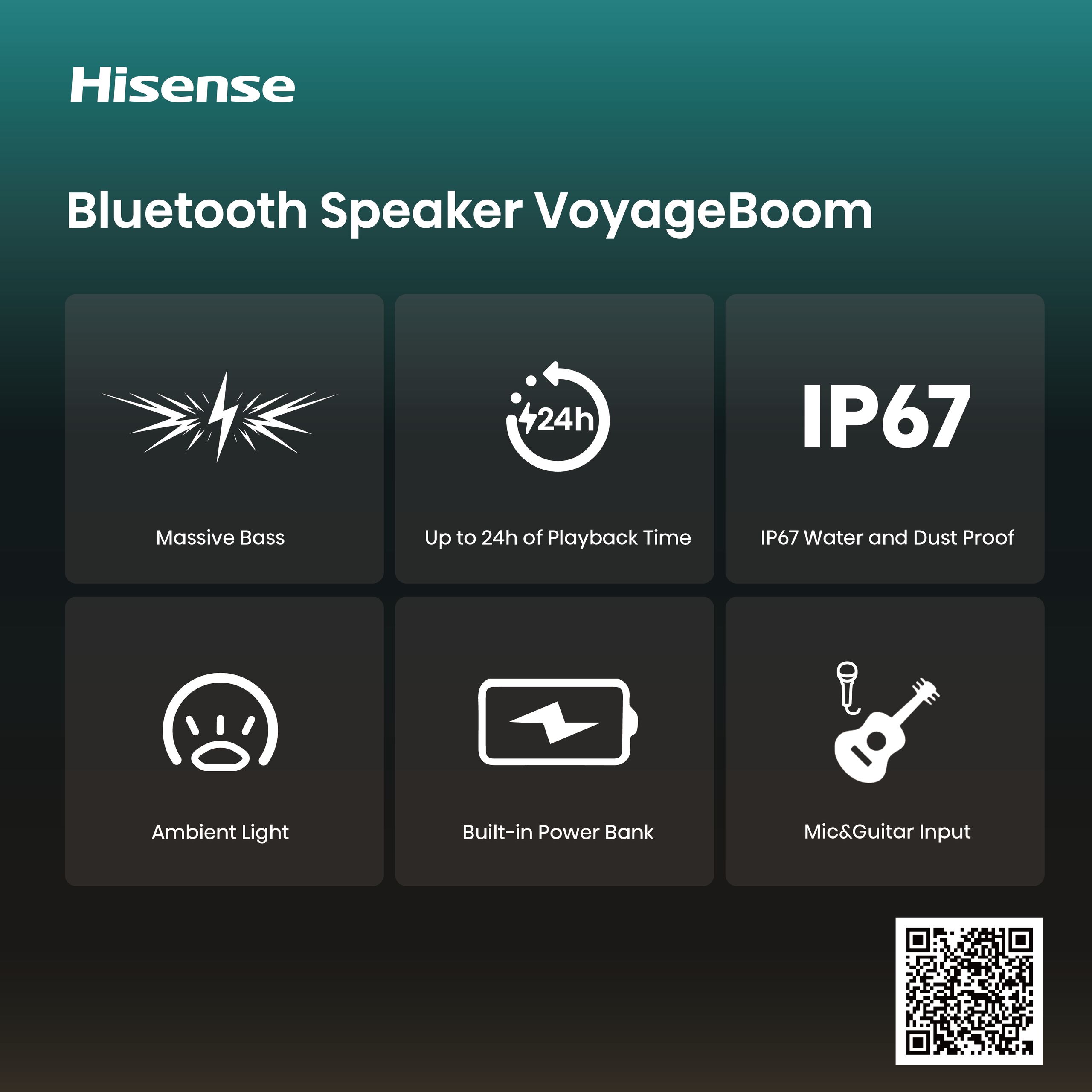 Hisense Voyage Boom | Bass Boost Portable Speaker feature banner