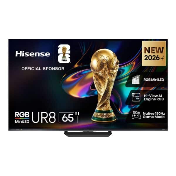 Hisense RGB MiniLED 65UR8S | 65″ 180Hz  330HSR TV product photo