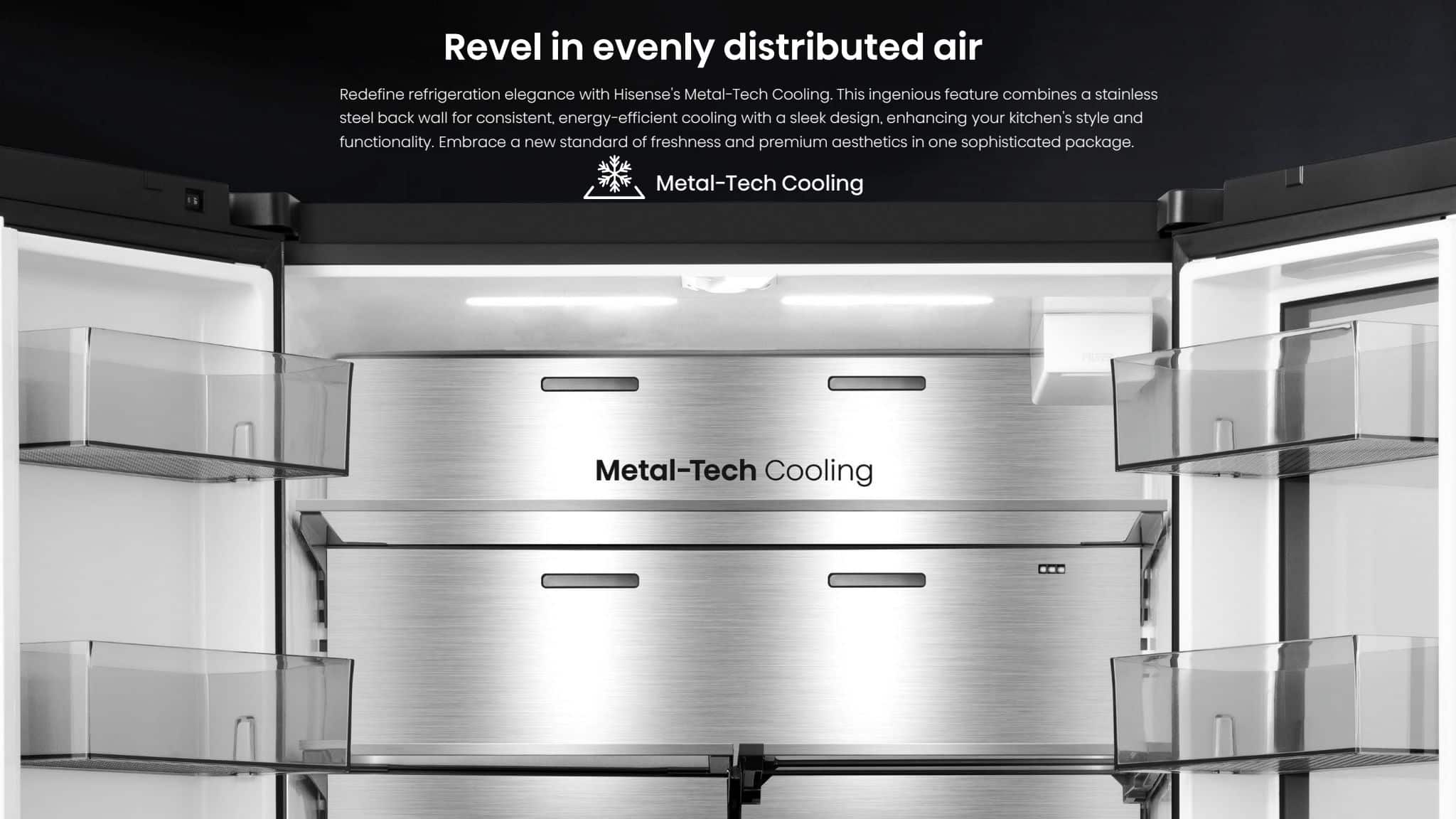 Hisense H820FSB-IMV | PureView Series 601L Multi Door Refrigerator feature banner