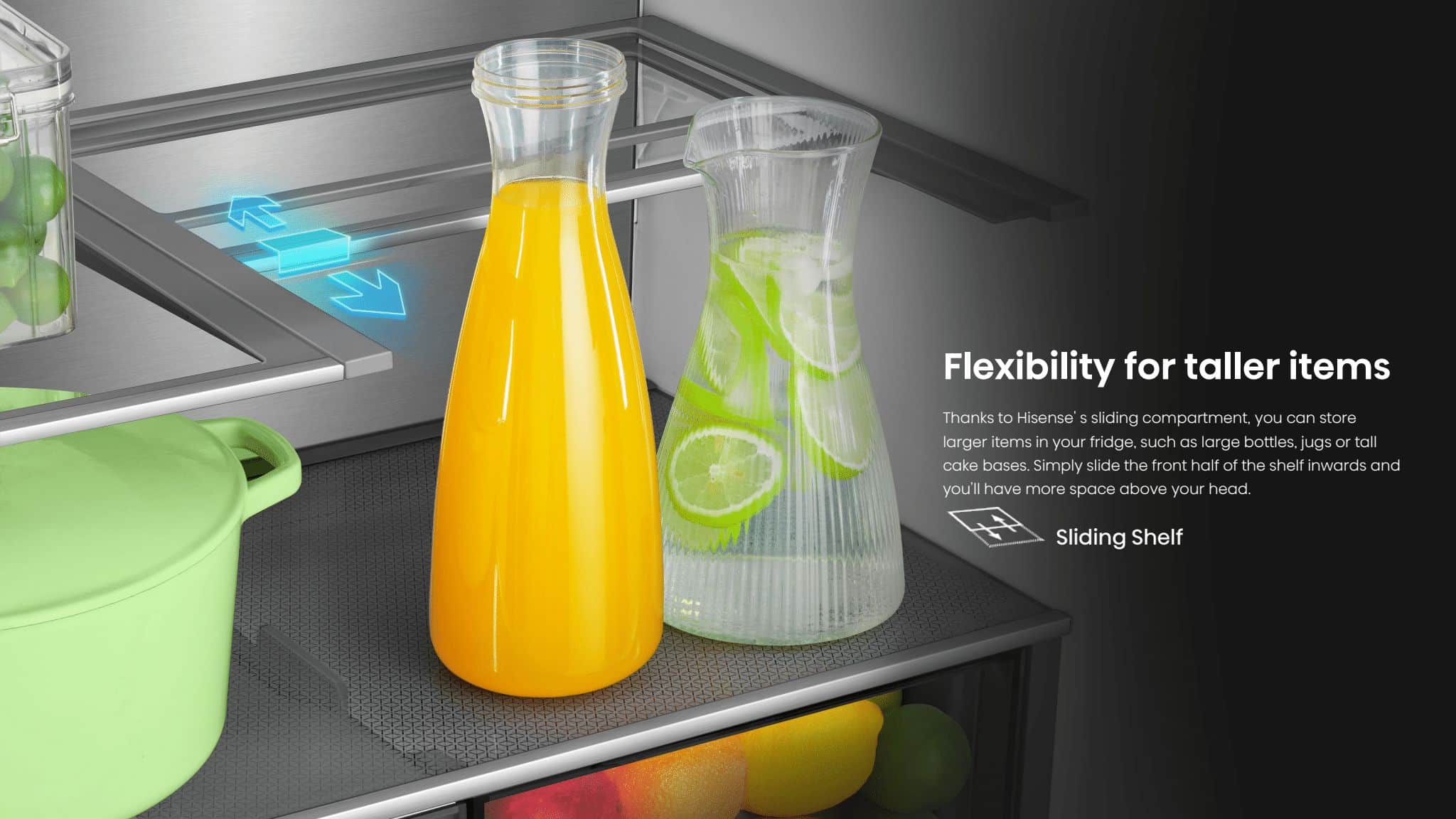 Hisense H820FSB-IMV | PureView Series 601L Multi Door Refrigerator feature banner