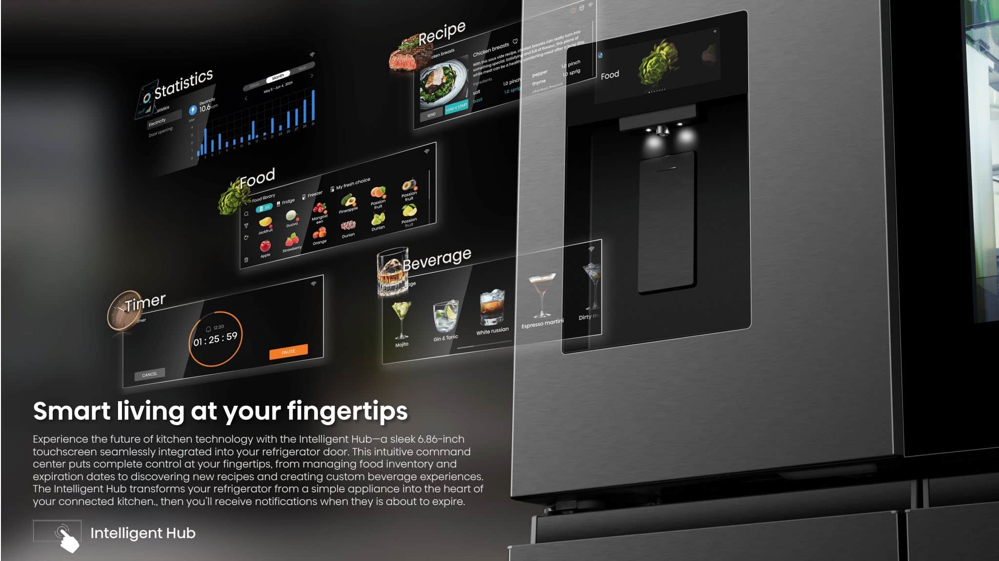 Hisense H820FSB-IMV | PureView Series 601L Multi Door Refrigerator feature banner