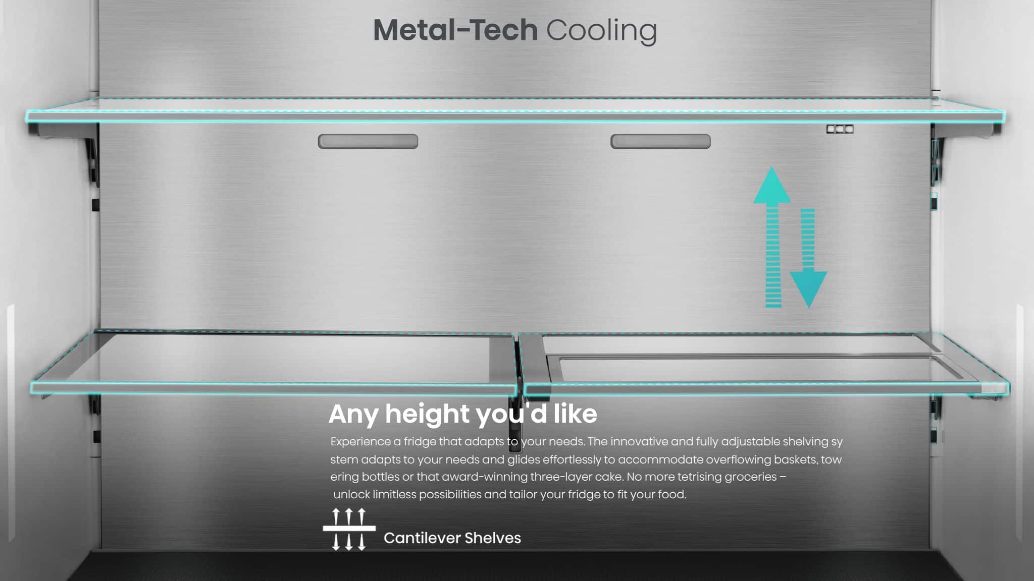 Hisense H820FSB-IMV | PureView Series 601L Multi Door Refrigerator feature banner