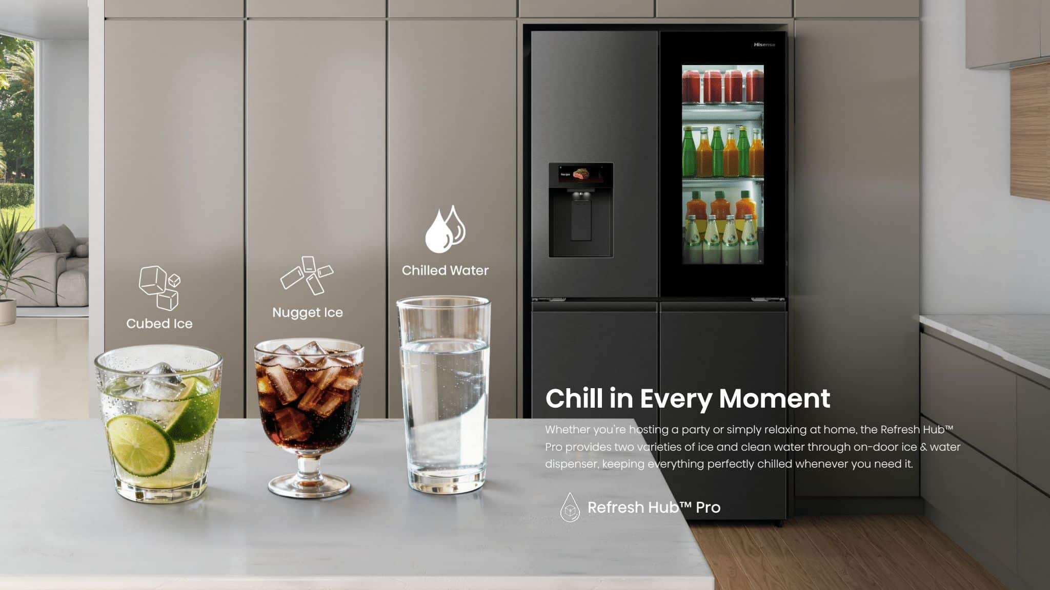 Hisense H820FSB-IMV | PureView Series 601L Multi Door Refrigerator feature banner