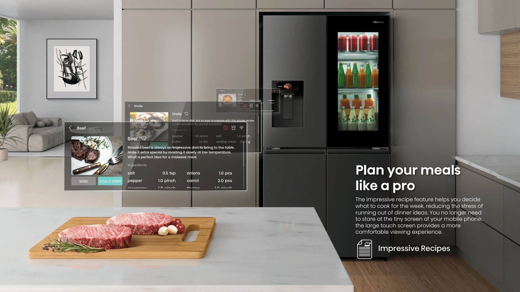 Hisense H820FSB-IMV | PureView Series 601L Multi Door Refrigerator feature banner