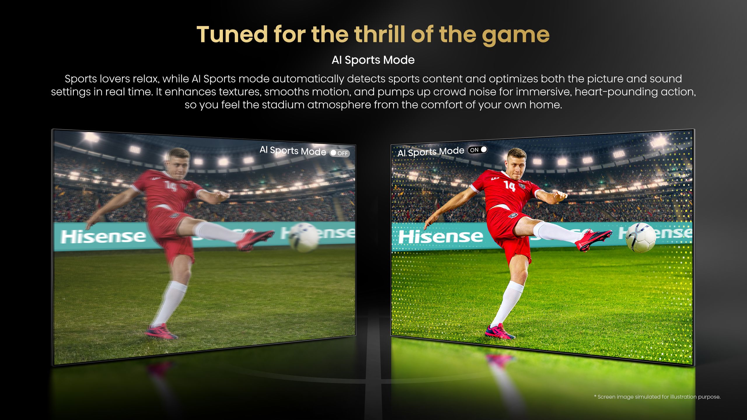 Hisense Real MiniLED 65U7S PRO | 65″ 165Hz 330HSR TV feature banner