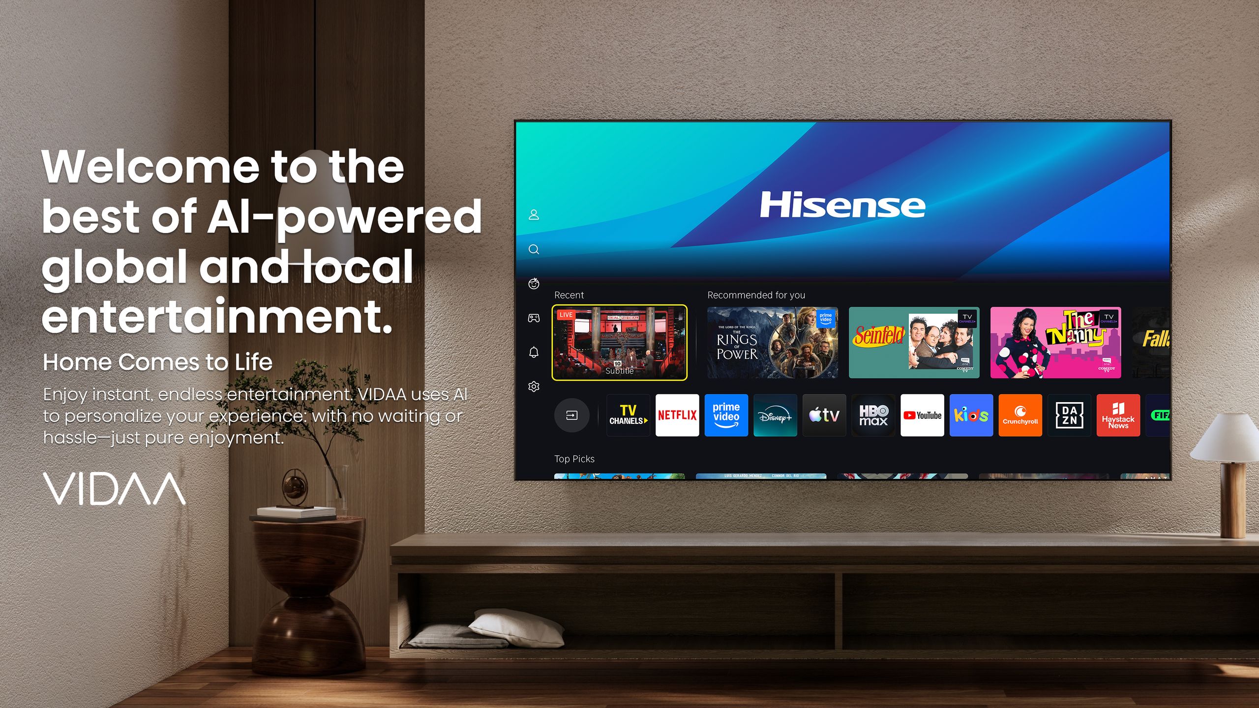 Hisense Real MiniLED 65U7S PRO | 65″ 165Hz 330HSR TV feature banner