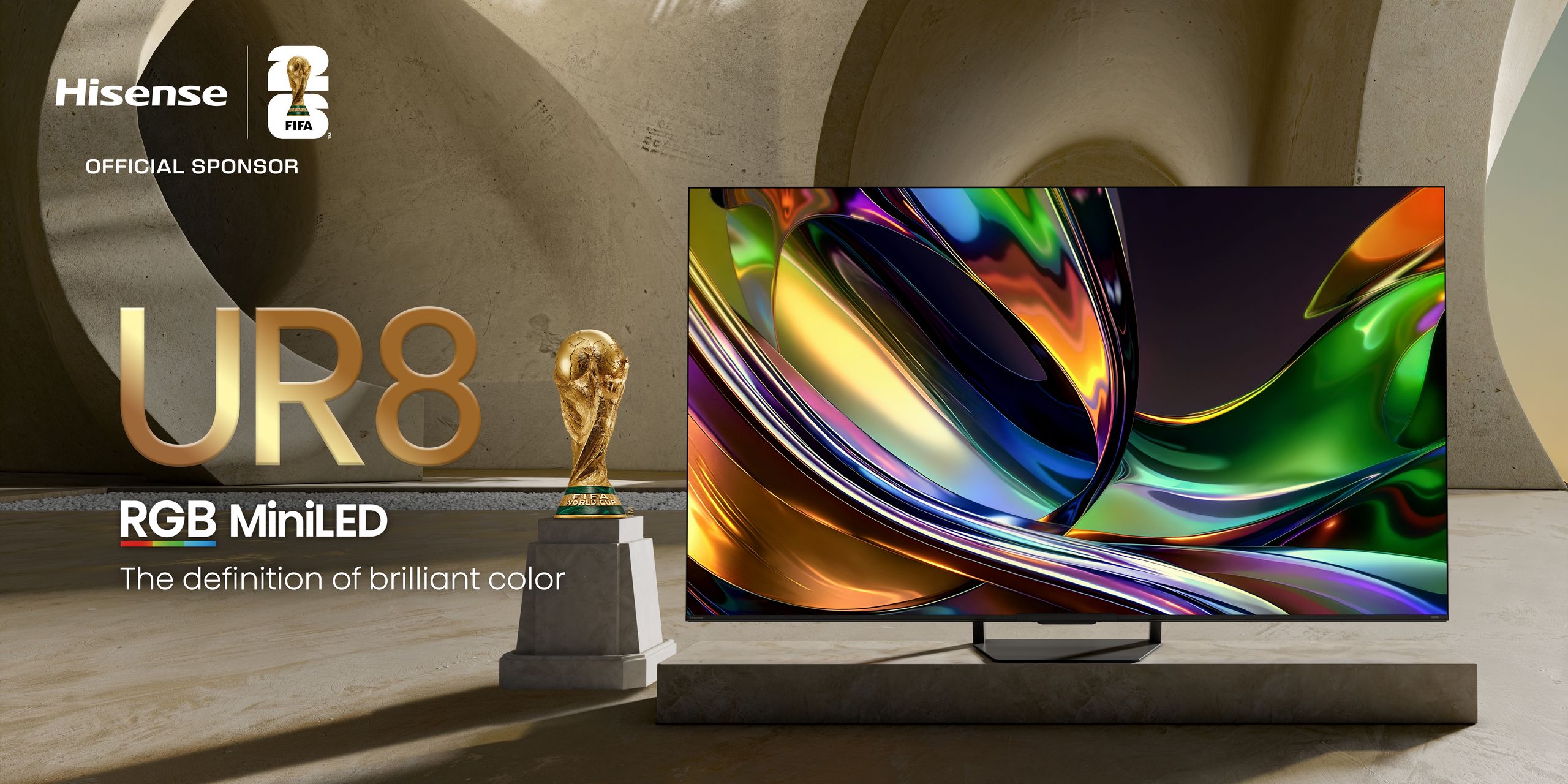 Hisense RGB MiniLED 85UR8S | 85″ 180Hz  330HSR TV feature banner