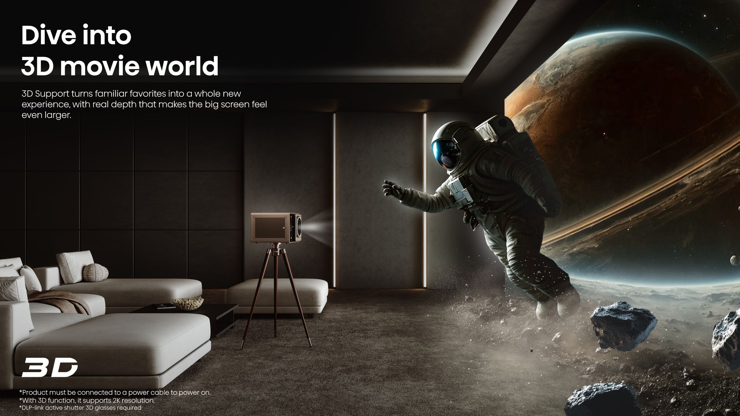 Hisense XR10 | 65″-300″ Trichroma 4K Laser Projector feature banner