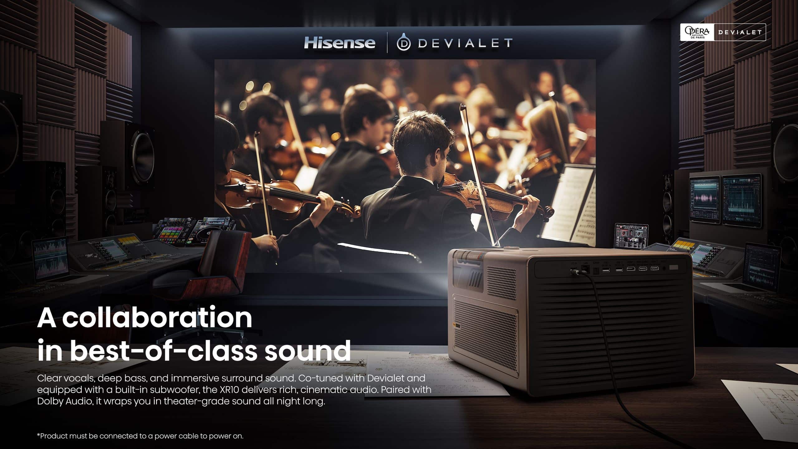 Hisense XR10 | 65″-300″ Trichroma 4K Laser Projector feature banner
