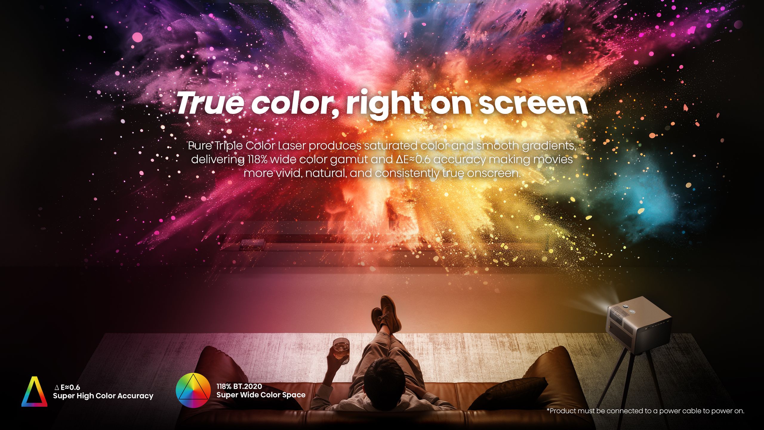 Hisense XR10 | 65″-300″ Trichroma 4K Laser Projector feature banner