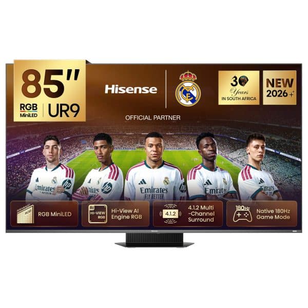 Hisense RGB MiniLED 85UR9S | 85″ 180Hz  330HSR TV product photo