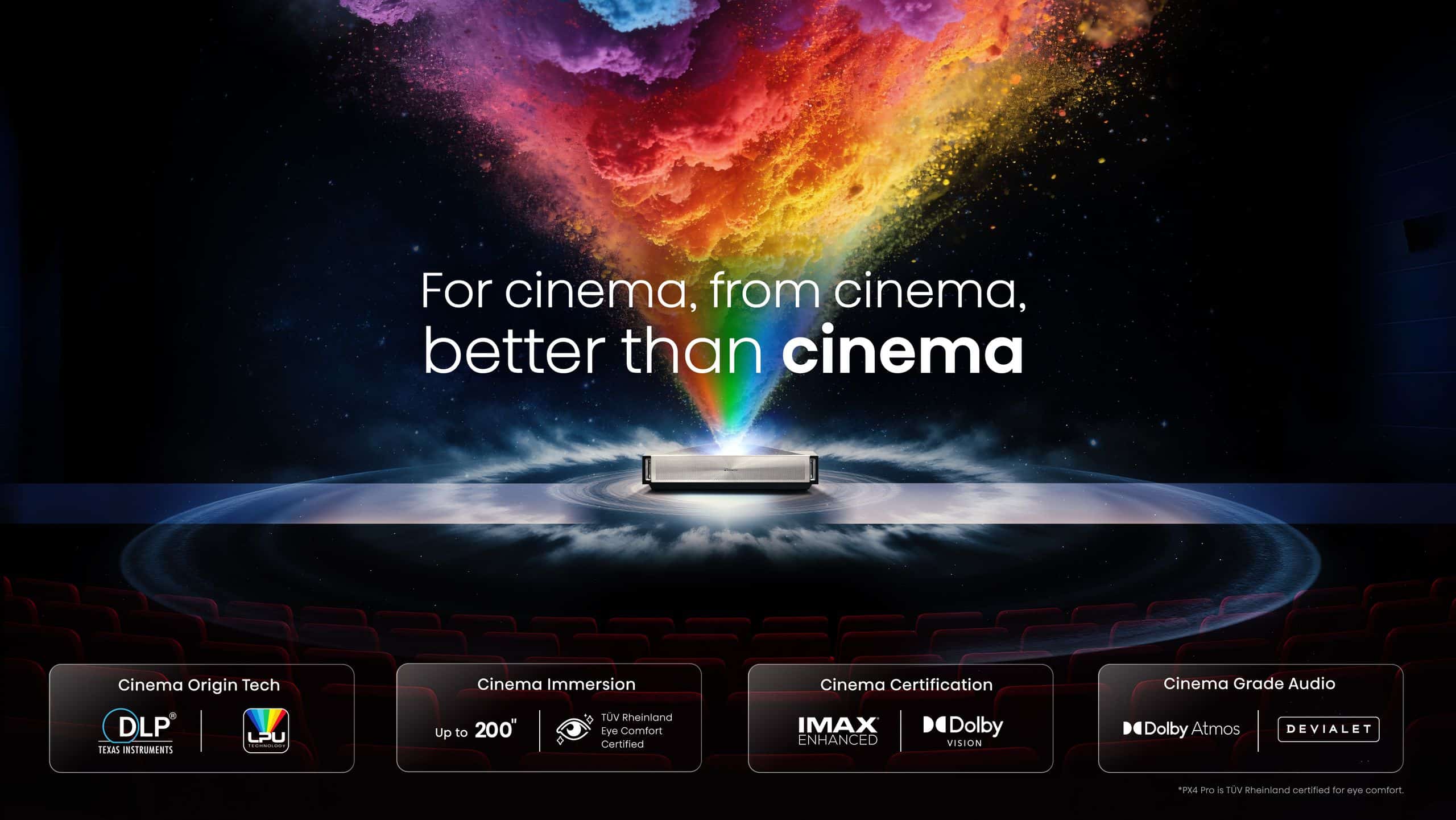 Hisense PX4-PRO | 3500-Lumen 4K Ultra Short-Throw TriChroma Laser Projector feature banner
