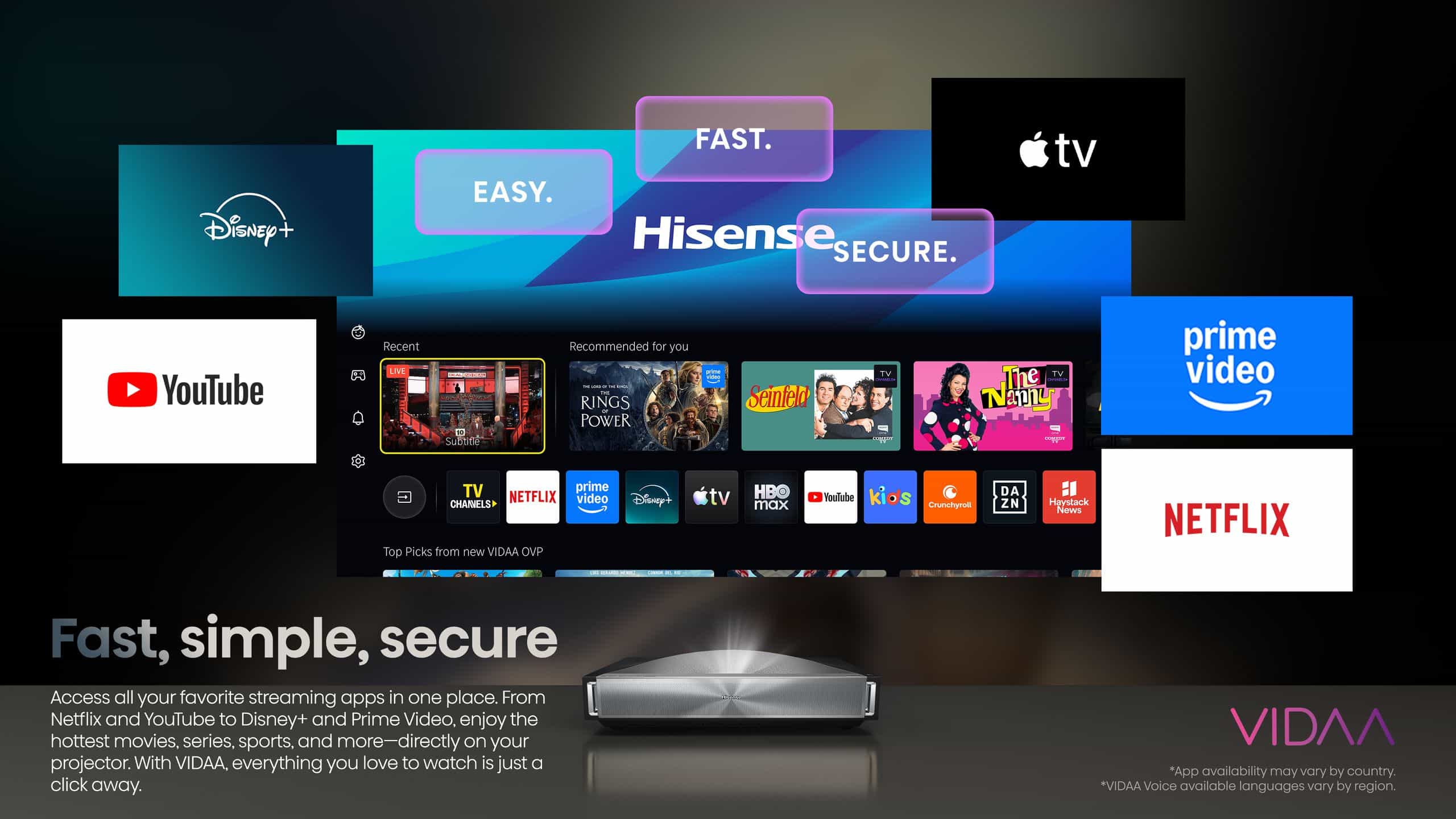Hisense PX4-PRO | 3500-Lumen 4K Ultra Short-Throw TriChroma Laser Projector feature banner