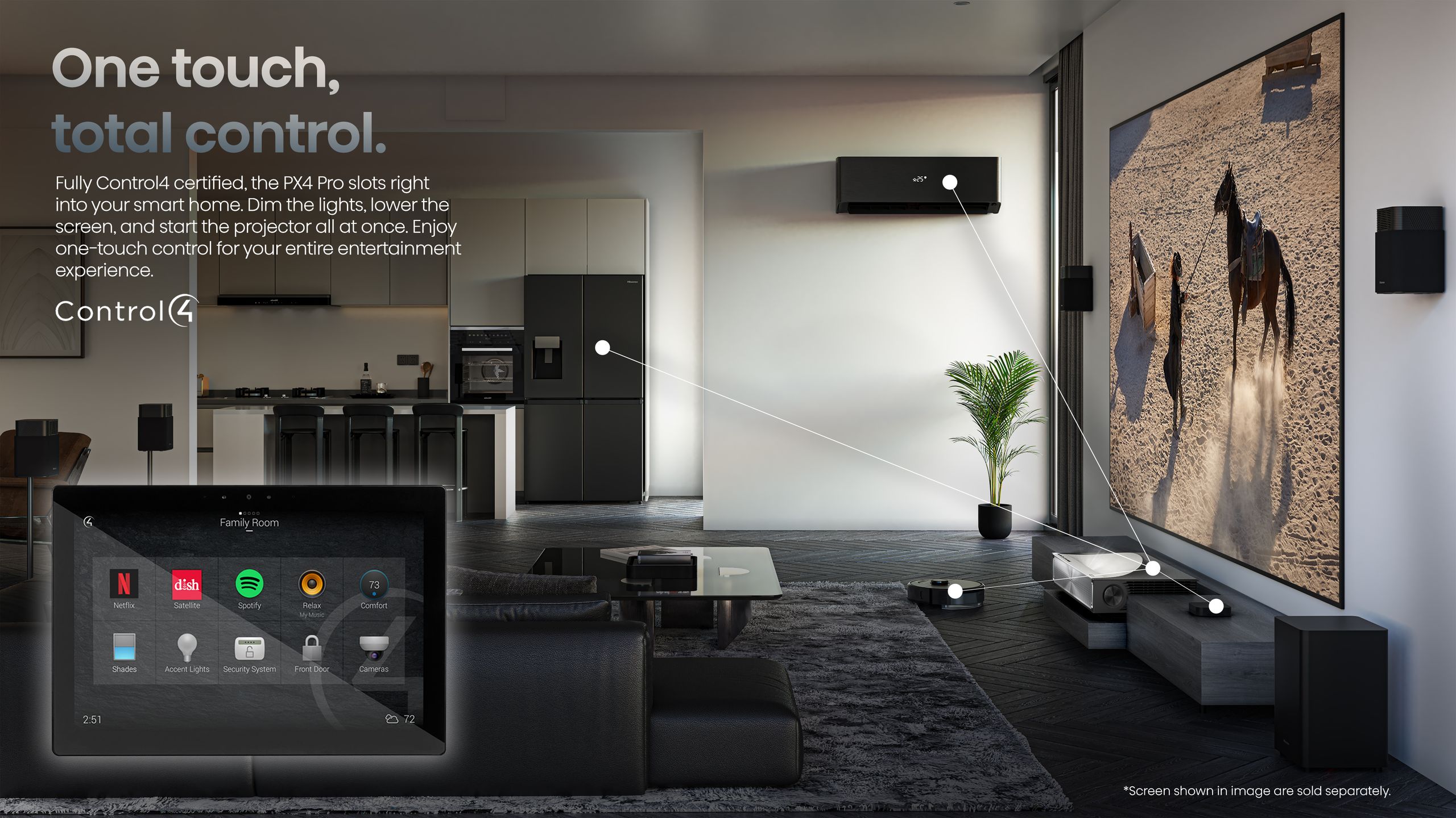 Hisense PX4-PRO | 3500-Lumen 4K Ultra Short-Throw TriChroma Laser Projector feature banner