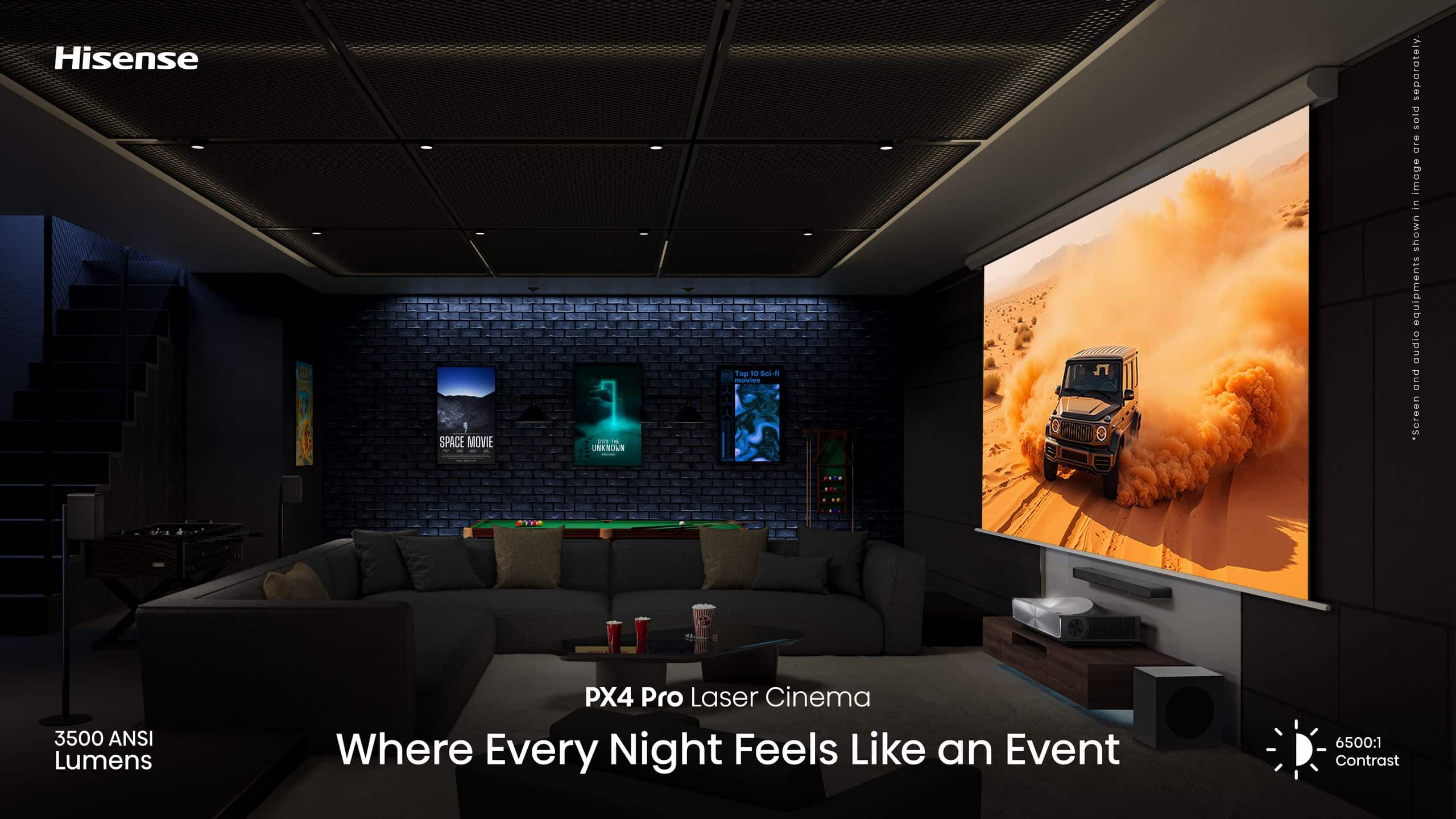 Hisense PX4-PRO | 3500-Lumen 4K Ultra Short-Throw TriChroma Laser Projector feature banner