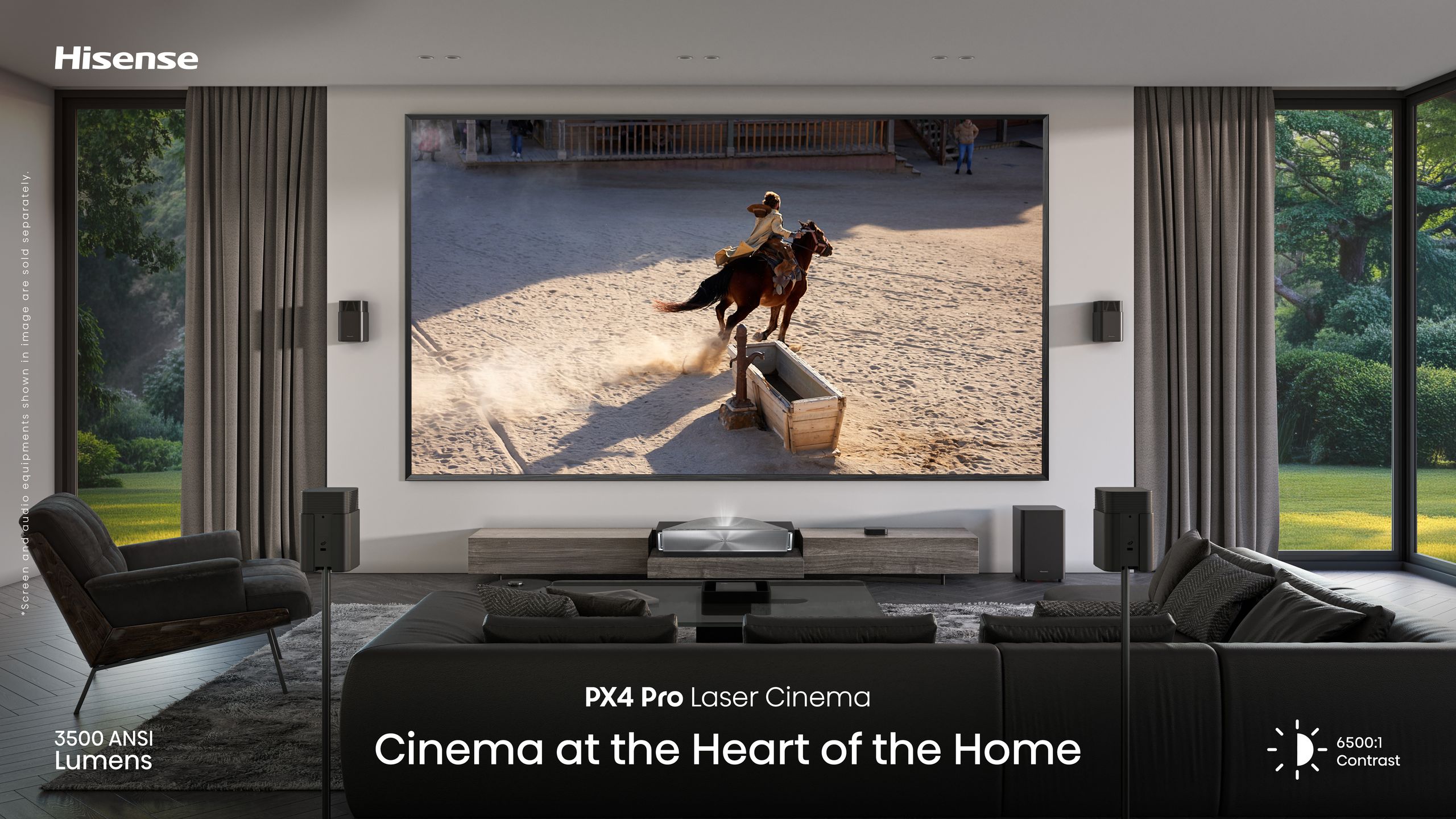 Hisense PX4-PRO | 3500-Lumen 4K Ultra Short-Throw TriChroma Laser Projector feature banner