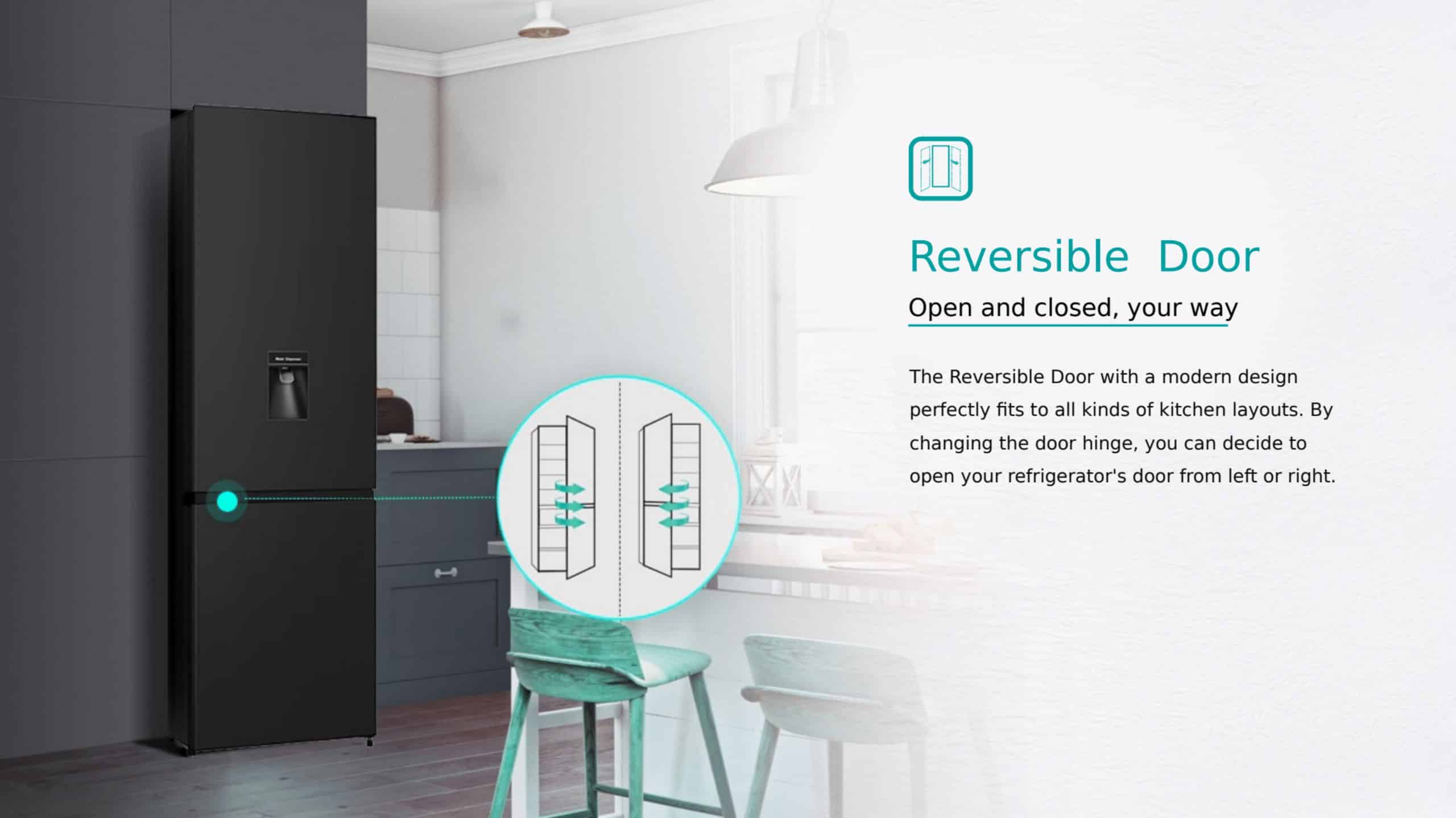 Hisense H365BBL-WD | Bottom Mount Refrigerator feature banner