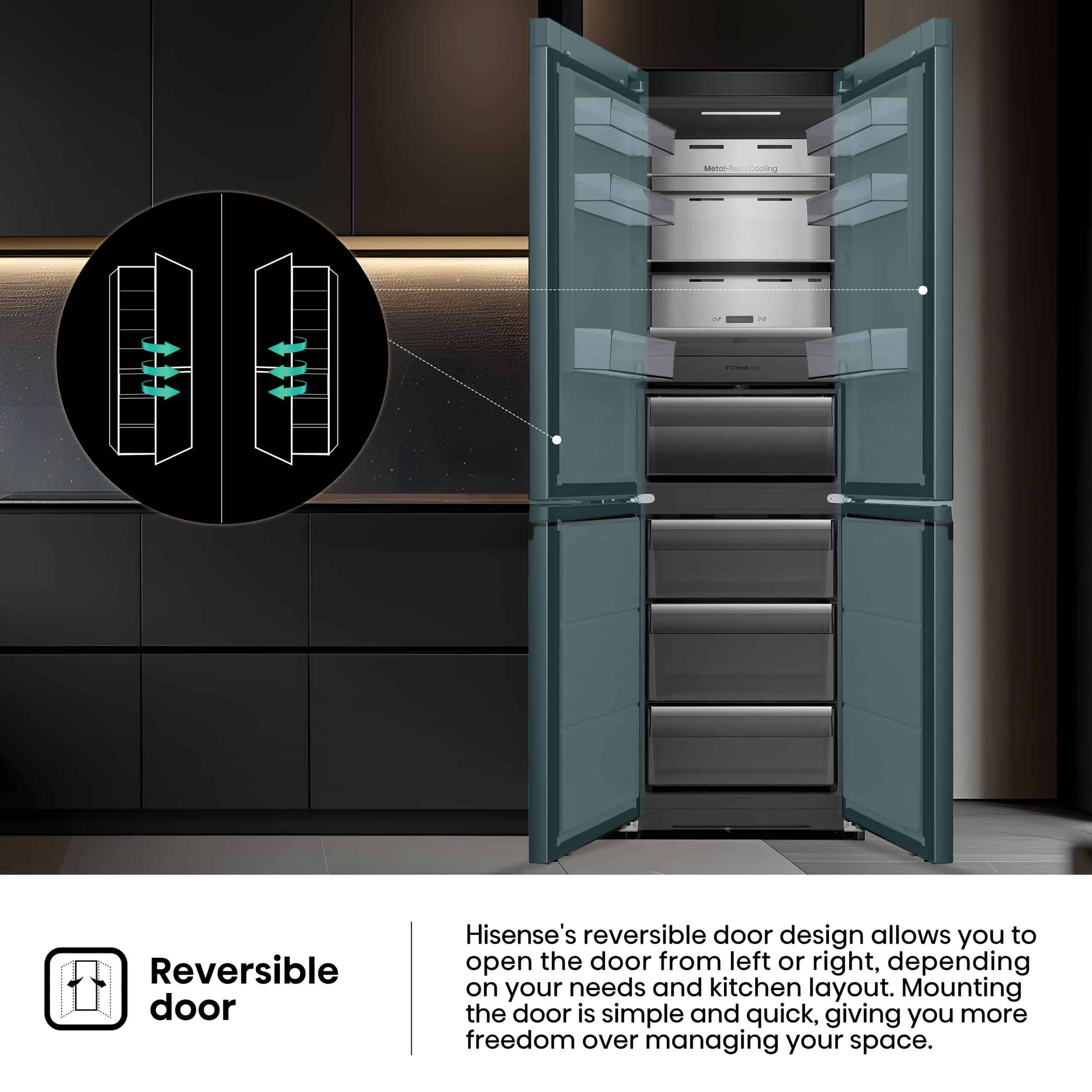 Hisense H460BBLF | KitchenFit Single Door Refrigerator feature banner