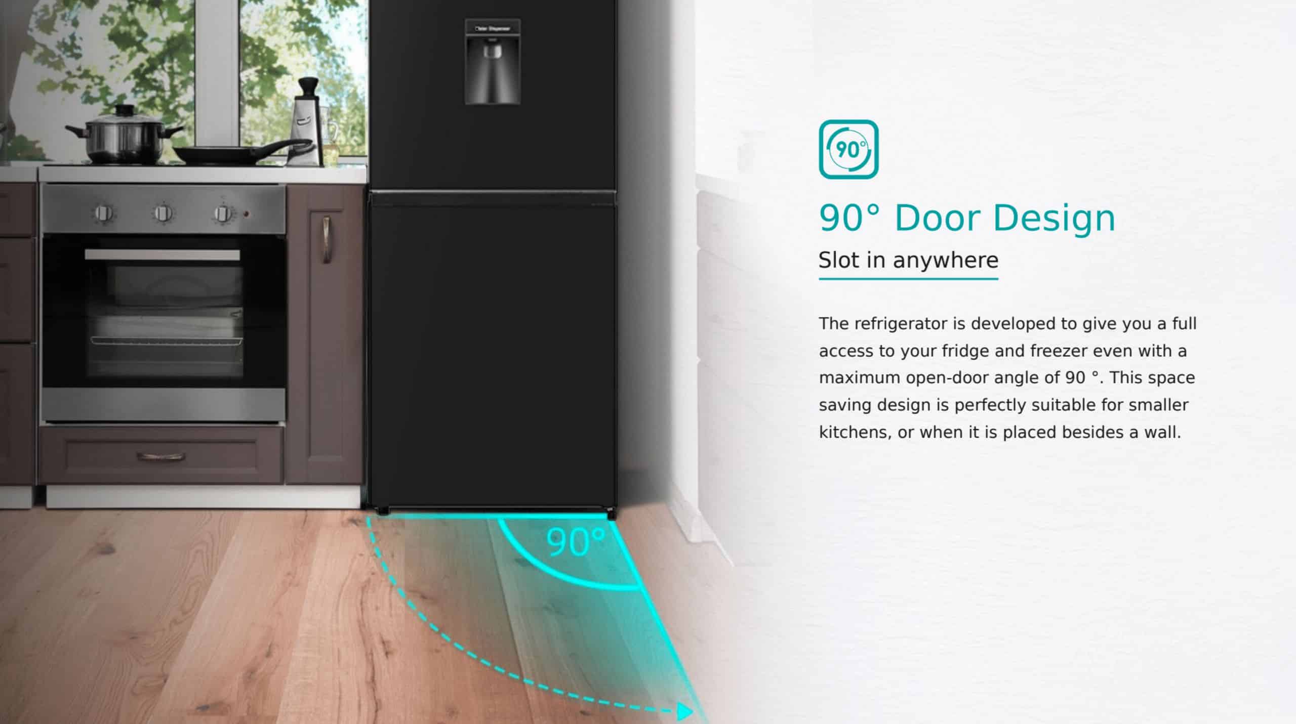 Hisense H365BBL-WD | Bottom Mount Refrigerator feature banner