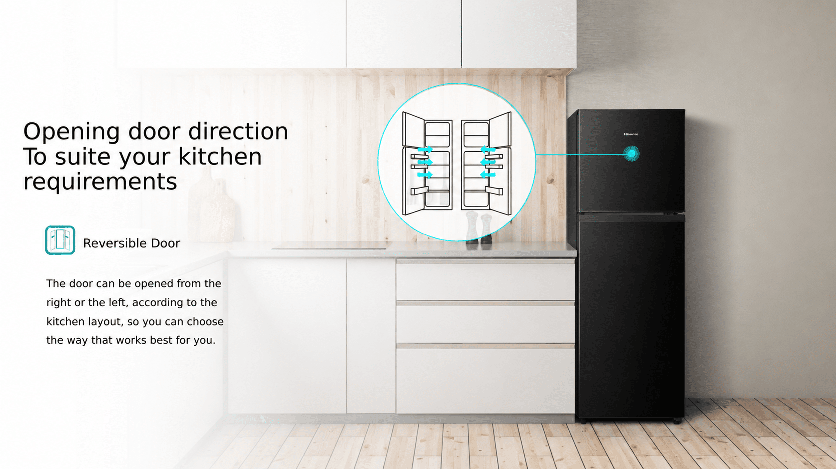 Hisense H225TBL | Top Mount Refrigerator feature banner