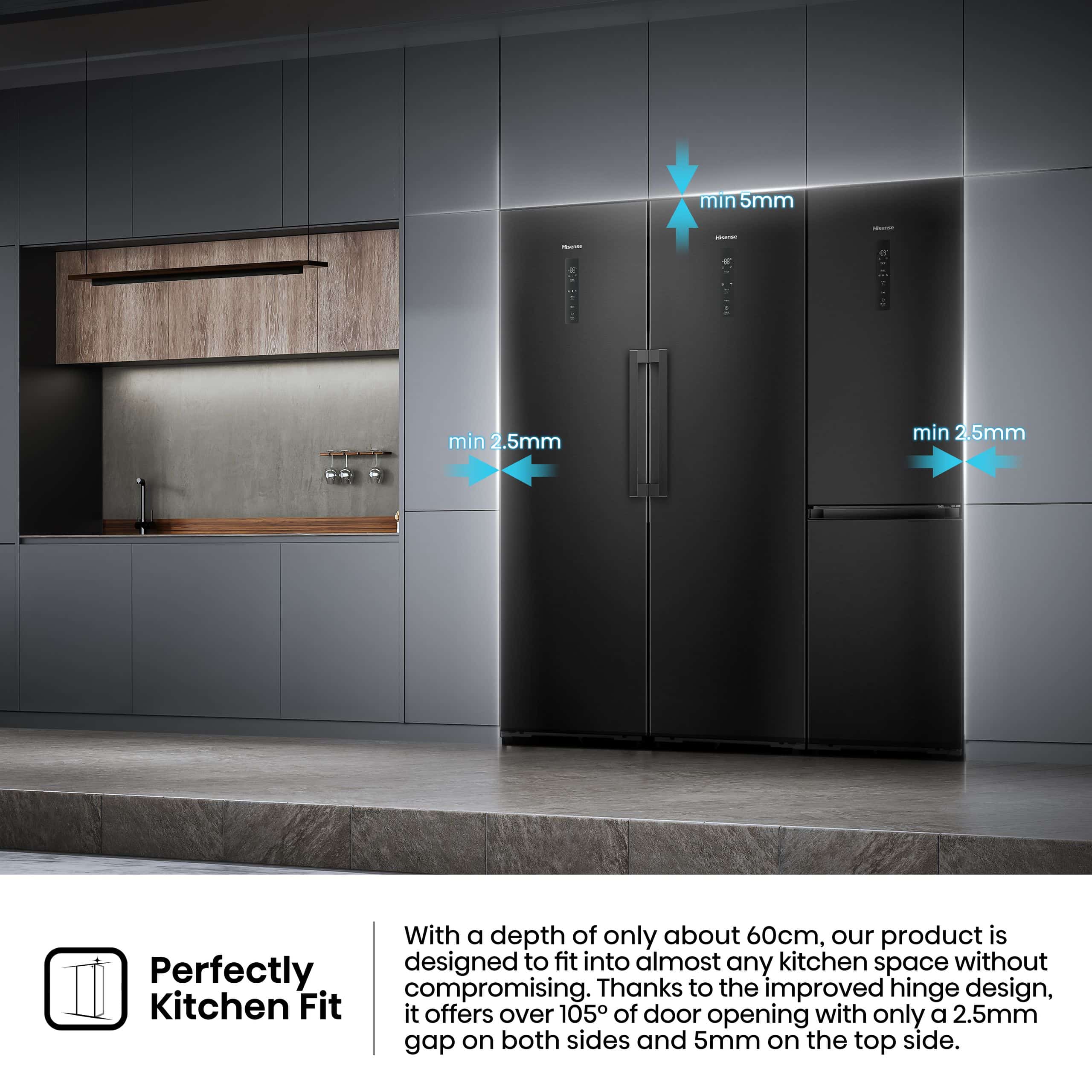 Hisense H451UBL | KitchenFit Single Door Refrigerator feature banner