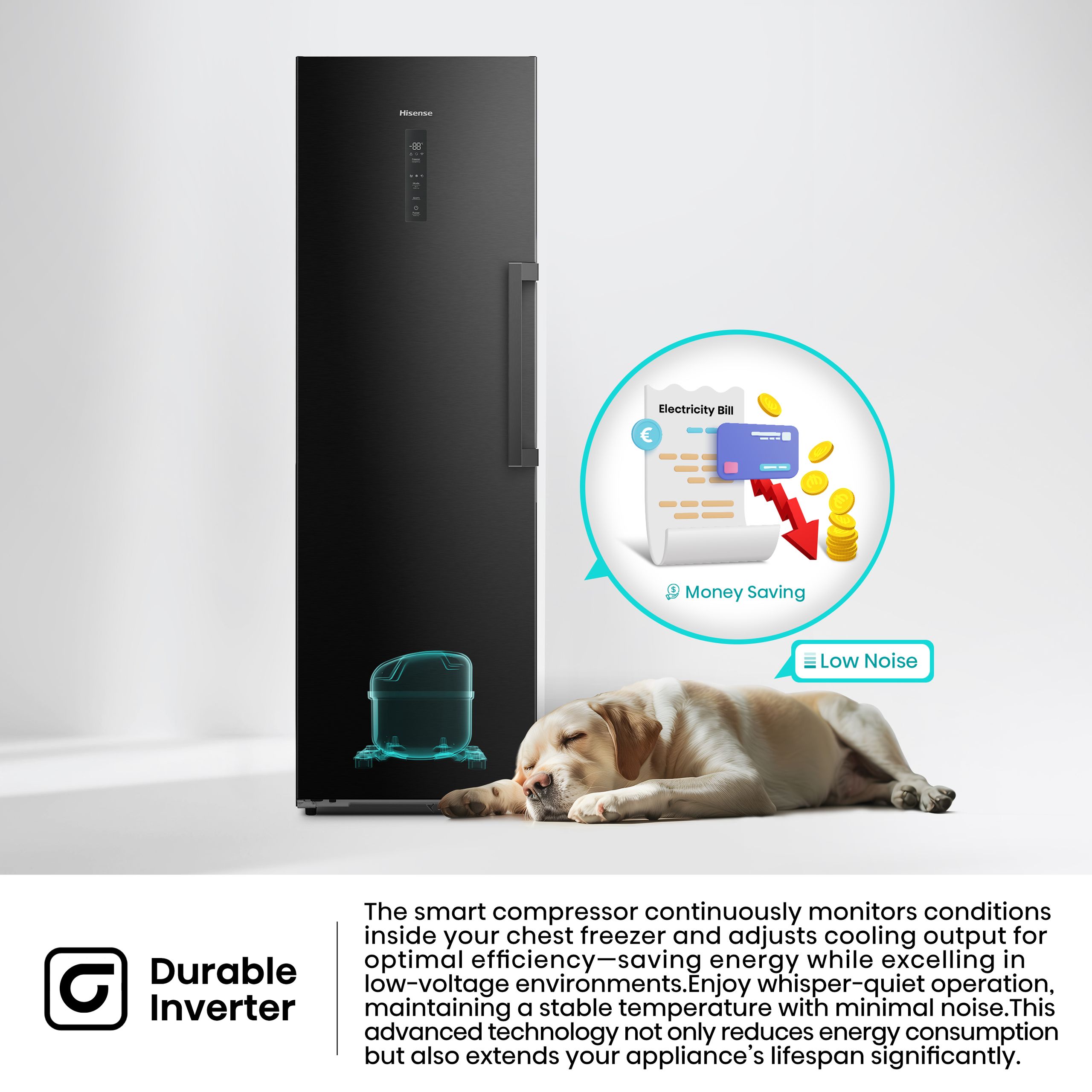 Hisense H451UBL | KitchenFit Single Door Refrigerator feature banner