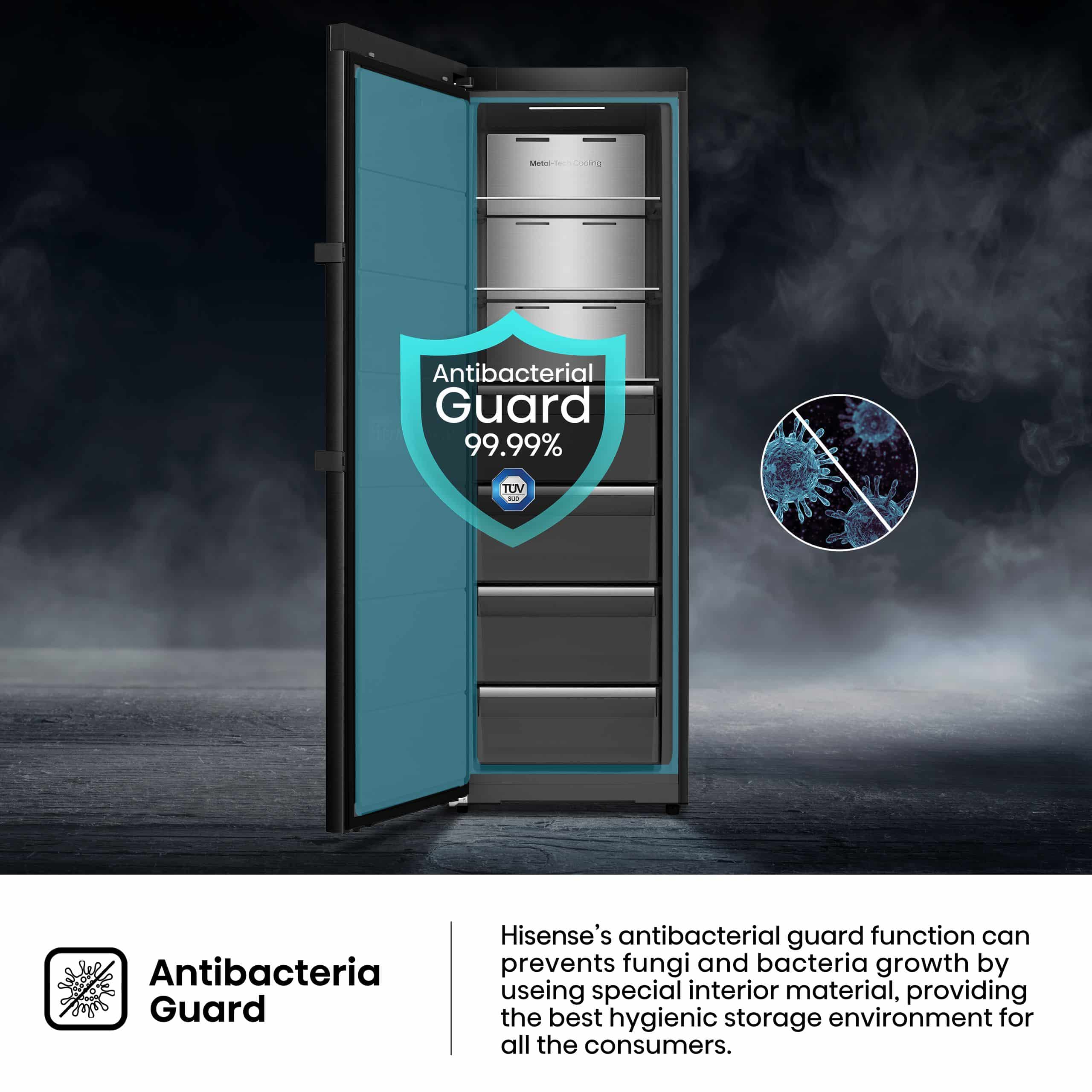 Hisense H451UBL | KitchenFit Single Door Refrigerator feature banner