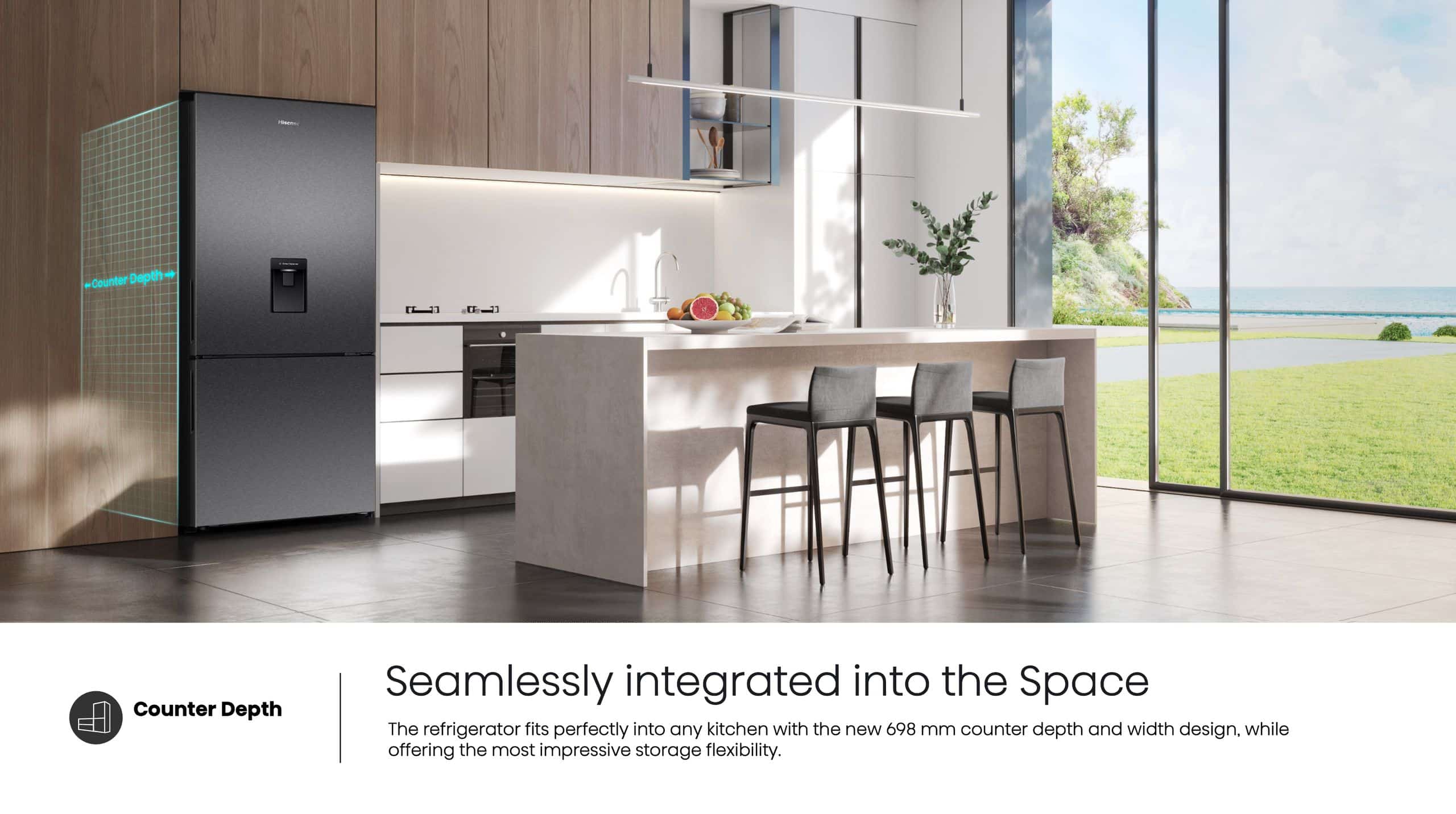 Hisense H630BBL-WD | Bottom Mount Refrigerator feature banner