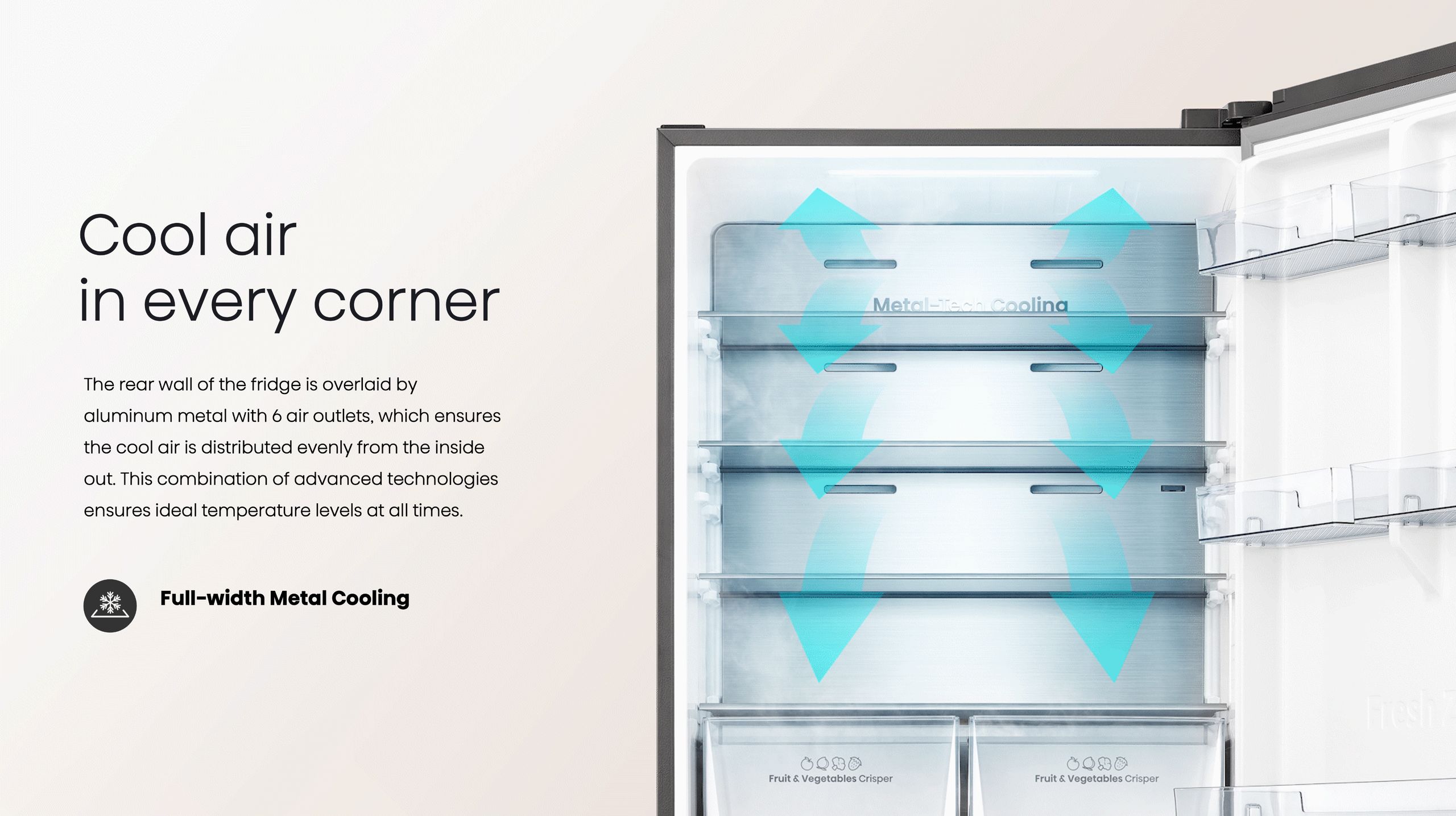 Hisense H630BBL-WD | Bottom Mount Refrigerator feature banner