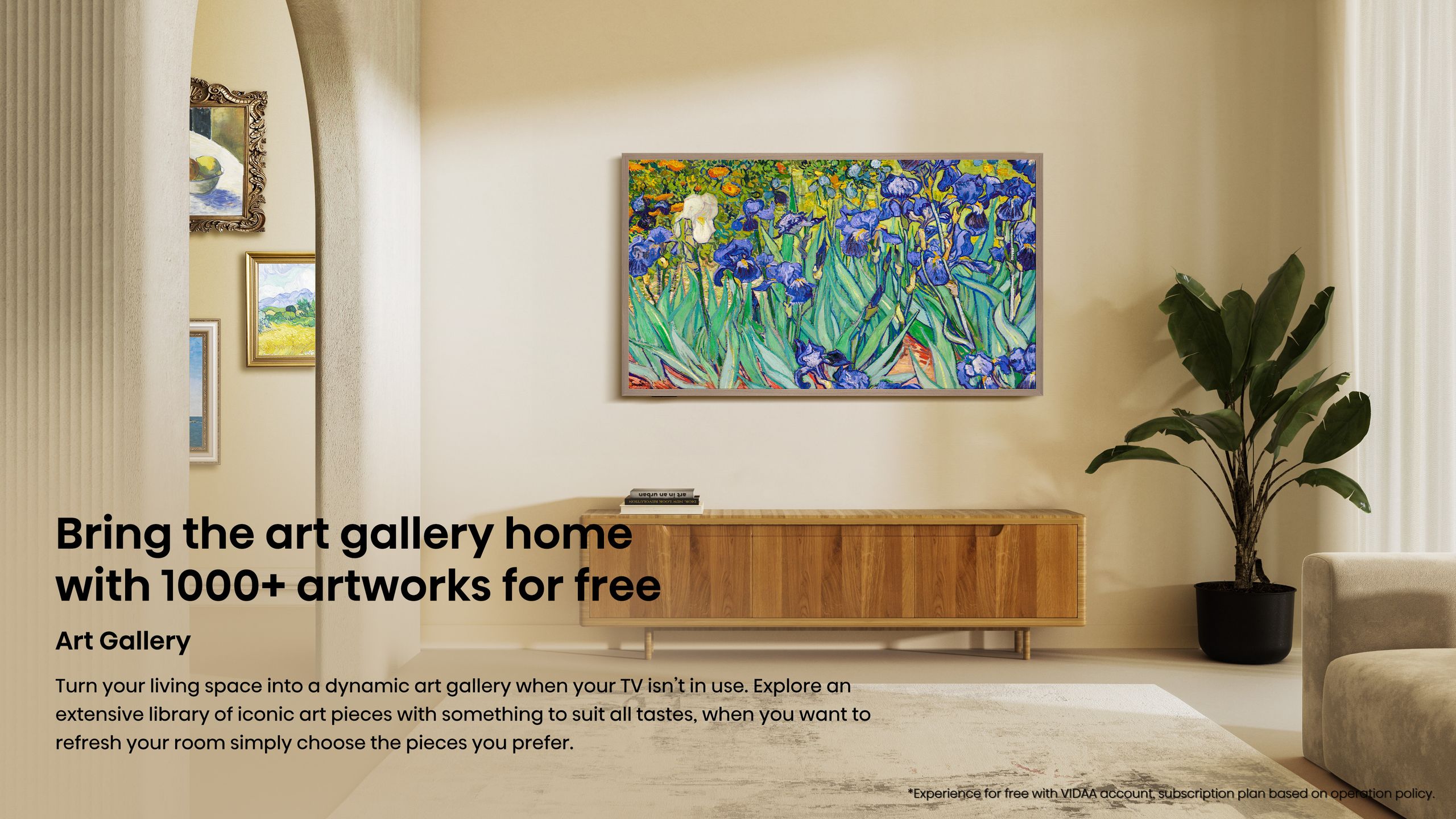 Hisense Canvas TV Art Gallery feature